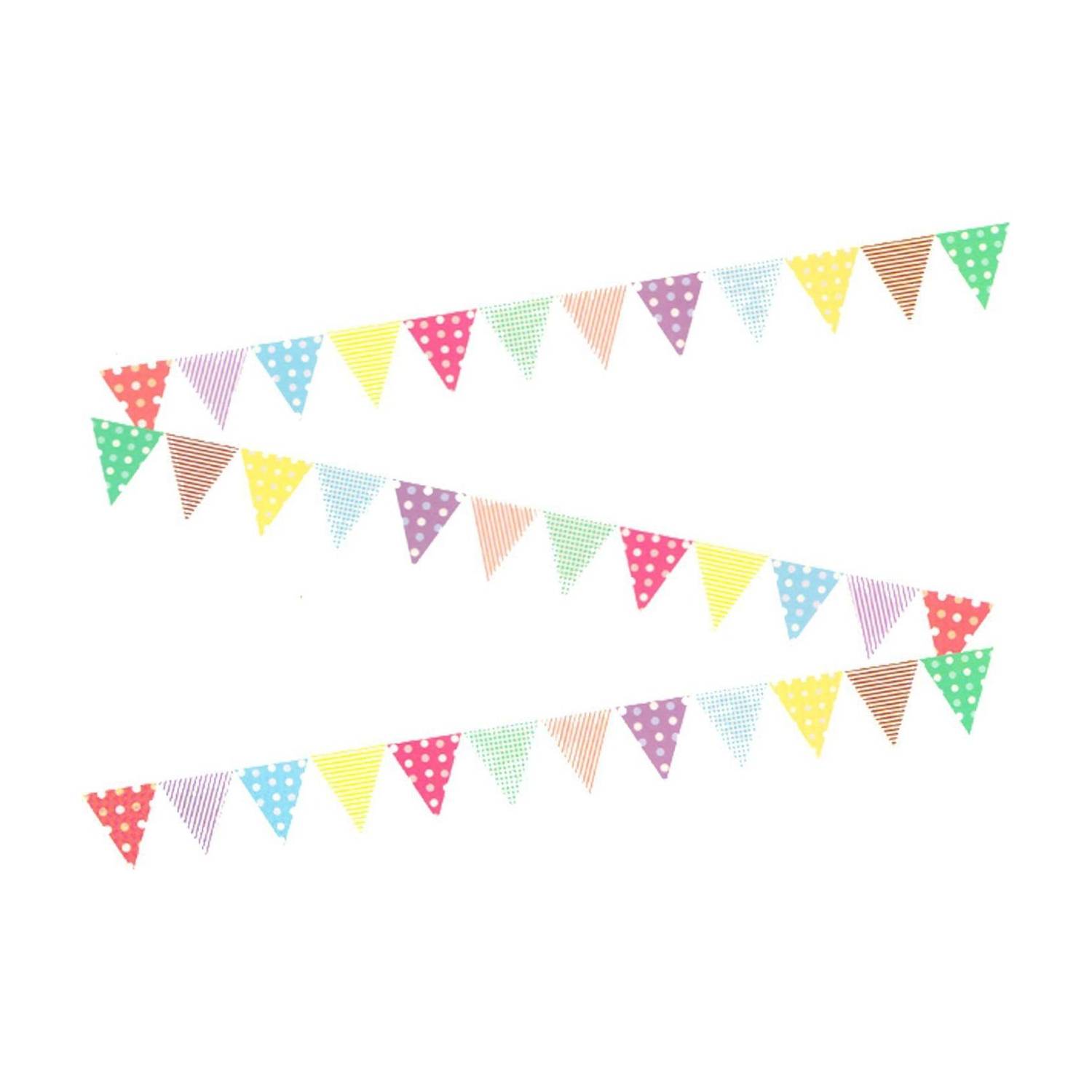 AMFIN Party Flags Banner for Birthday Decoration, Party Flags Decoration for Weddings, Engagement, Baby Shower Decoration Material, 1st Birthday, Anniversary Decoration Items, Bachelors Party, Office Party, Christmas & New Year Celebration (Doted) Banner