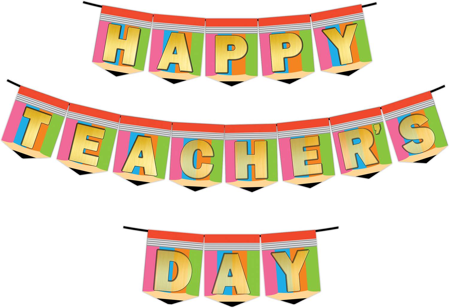 1iAM HAPPY TEACHER'S DAY Decoration Set | School, College Teacher's Day Celebration Banner