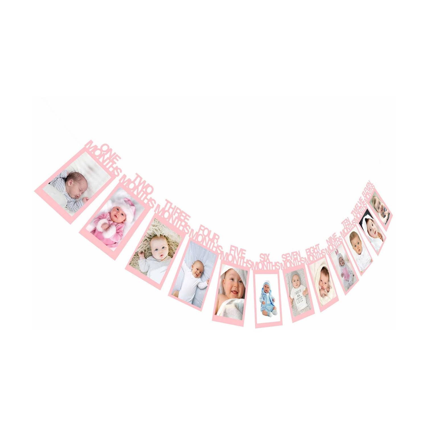 AMFIN photo banner for first birthday / First Year Birthday Photo Banner / Monthly Photo Banner (12 Months) Banner