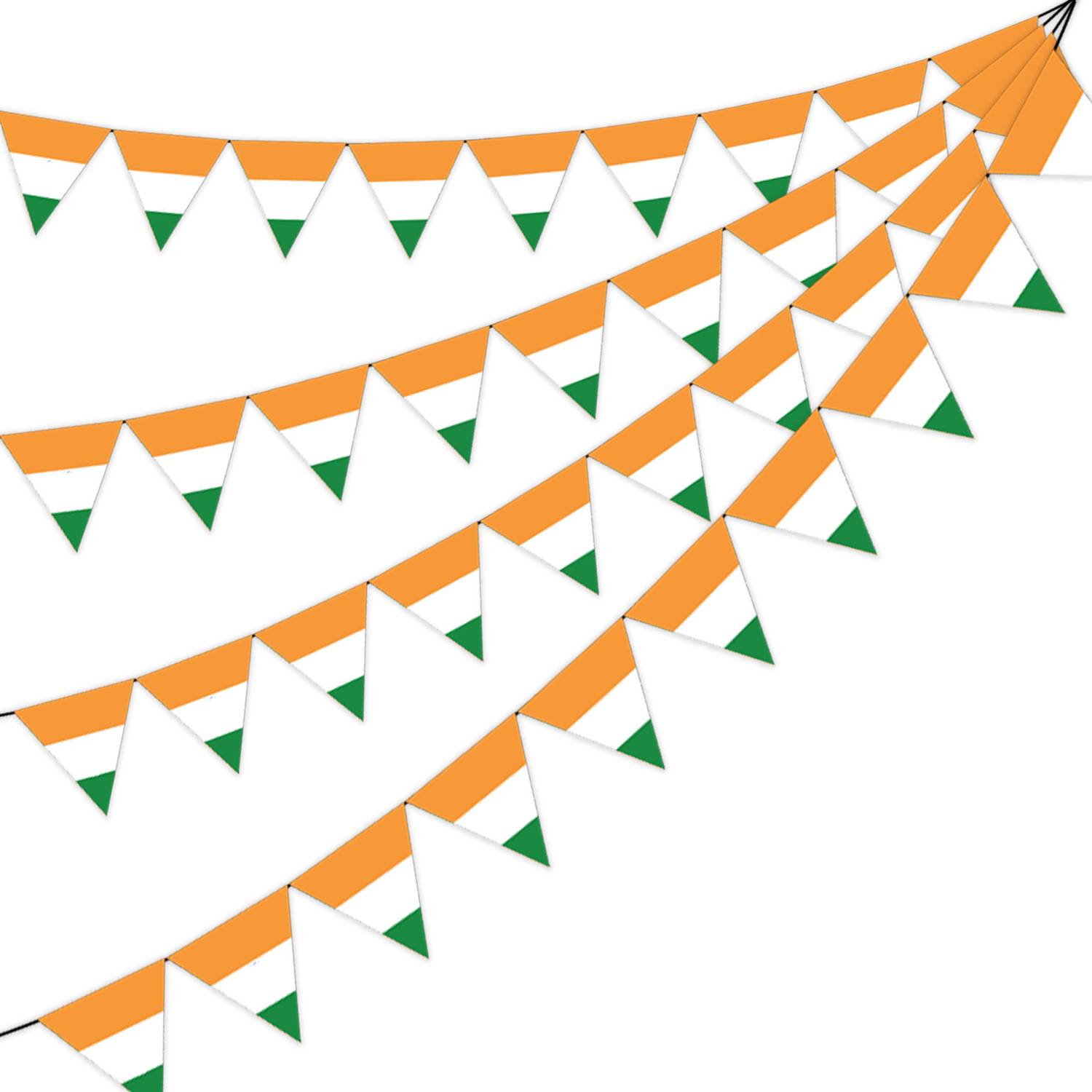 1iAM Independence Day Pennant Banner-40pcs Pennant Flags with 4 Ribbons for Patriotic Pennant Flag