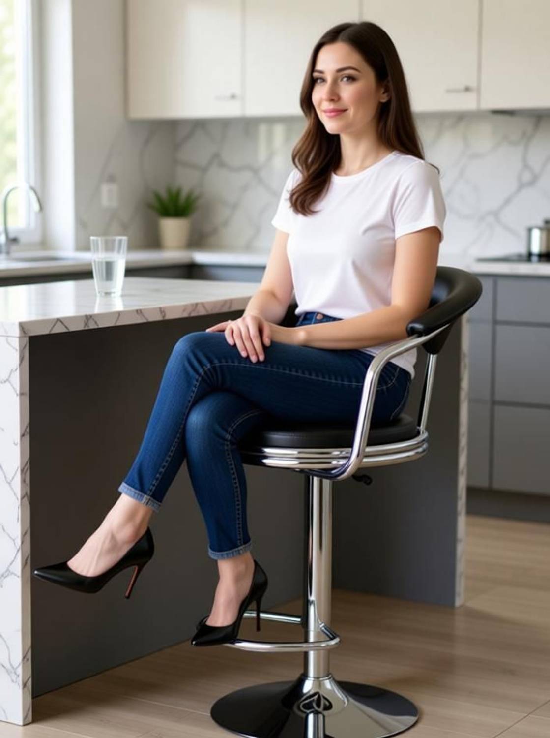 STC Black Metal Bar Stool - Image 2