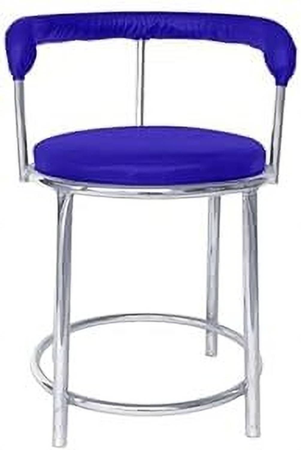 Binani 173 Stool with Comfortable Cushion Seat|Chrome Steel Frame Chair For Outdoor Use Metal Outdoor Chair