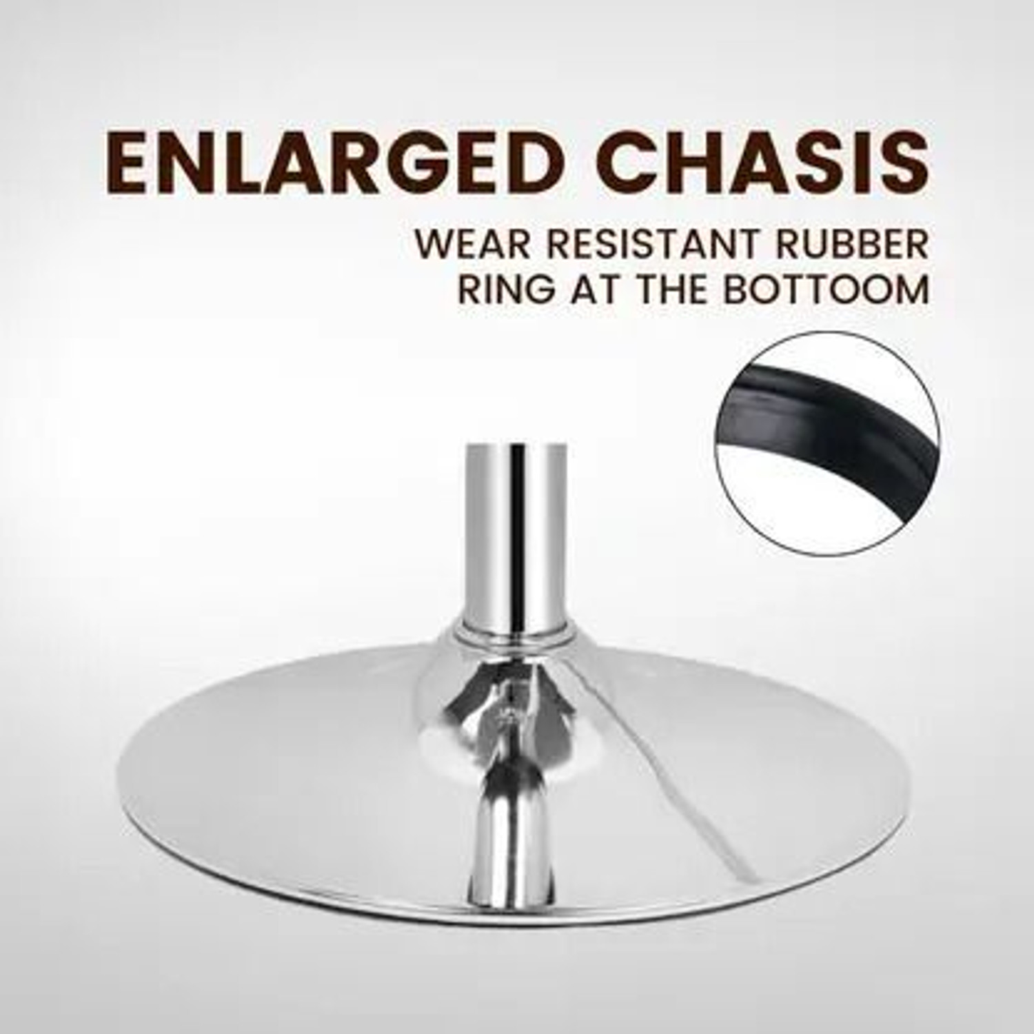 Image of Flipkart Perfect Homes ELI Adjustable Bar Stool with Back Support | Hydraulic Bar Chair Metal Bar Stool