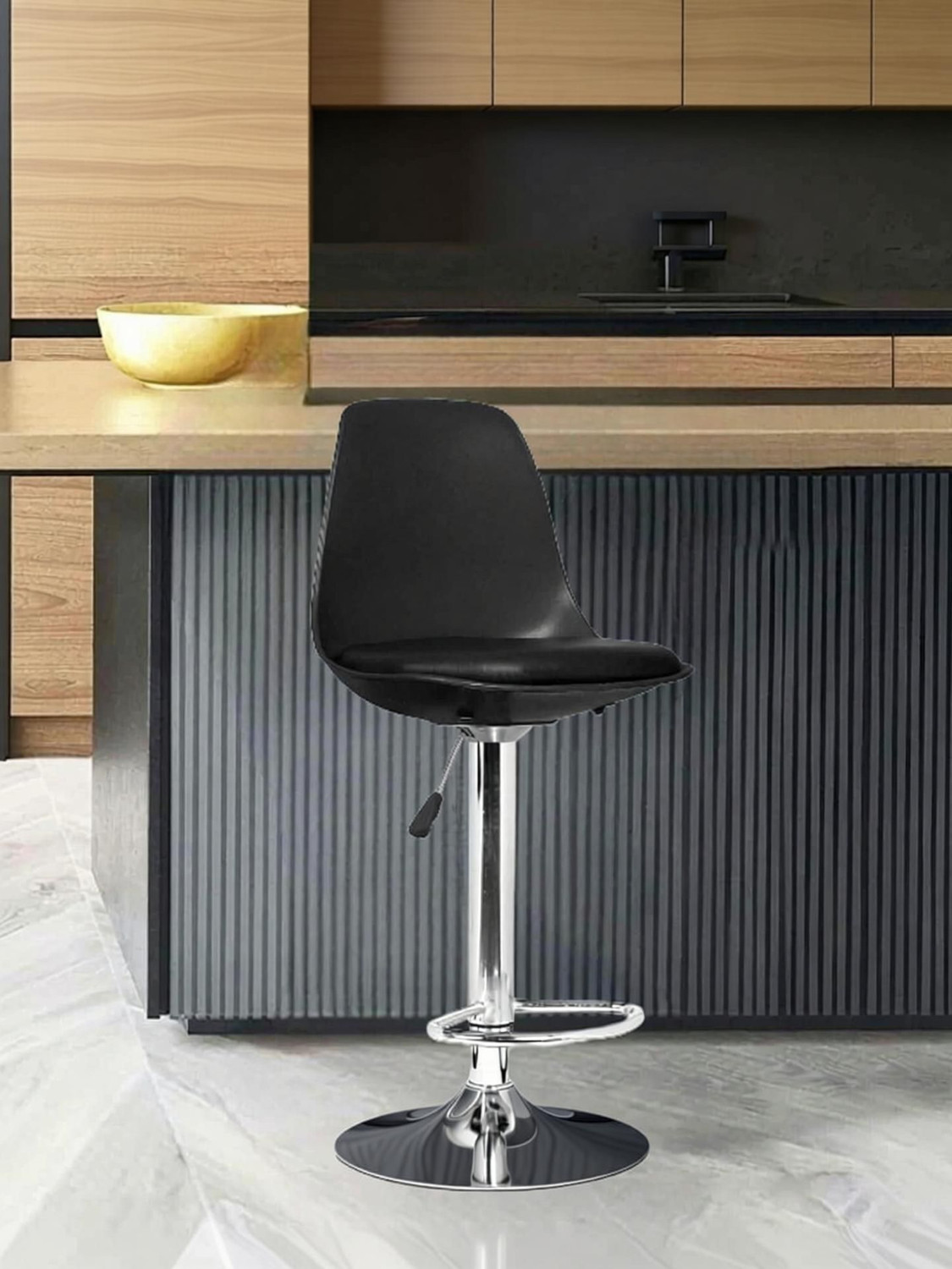 Image of DEHRAN Adjutable Height, Revolving Bar Stool Chair for cafe, Restro, Home Plastic Bar Chair