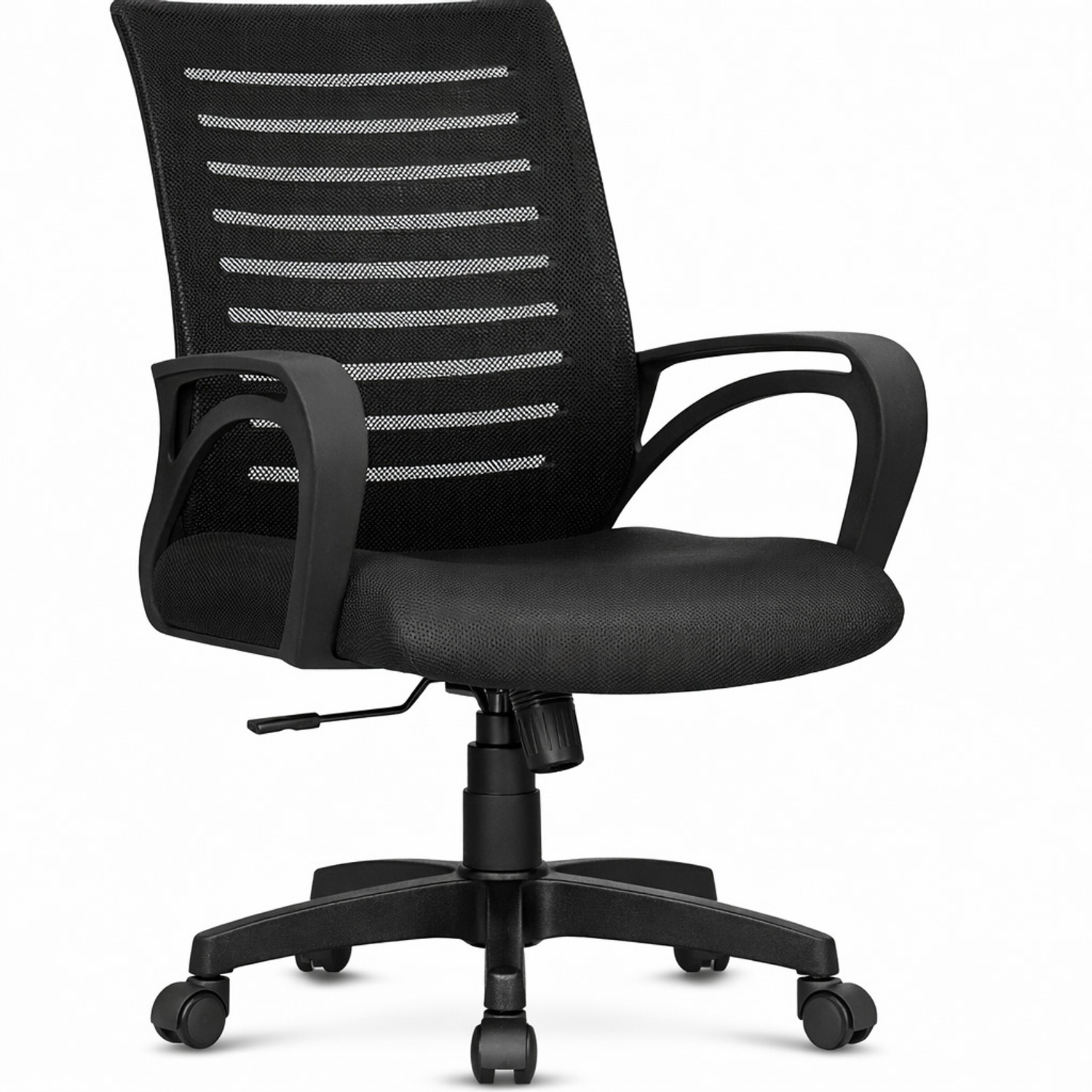 Image of MAESTRO The Rolling Ergonomic Comfort Chairs for Office Use: The Medium Back Chair Fabric Office Conference Chair