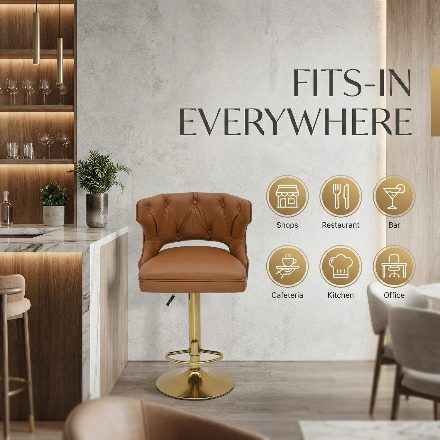 Image of Wakefit Barone Metal Bar Chair