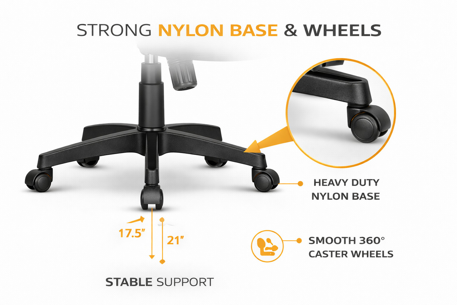 Image of MAESTRO The Rolling Ergonomic Comfort Chairs for Office Use: The Medium Back Chair Fabric Office Conference Chair