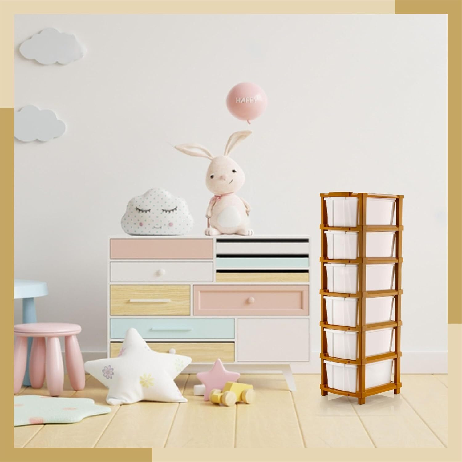 Image of TOOBIL Plastic Free Standing Chest of Drawers