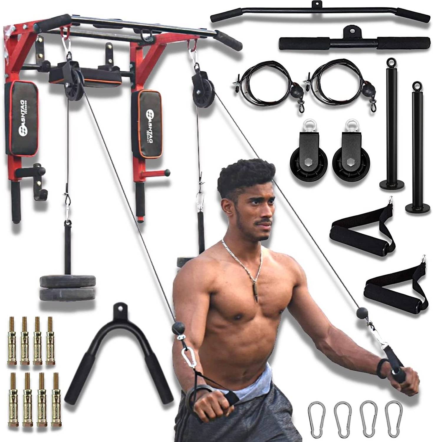 Hashtag Fitness 7in1 Wall Mount Bar for Home Gym - Image 1