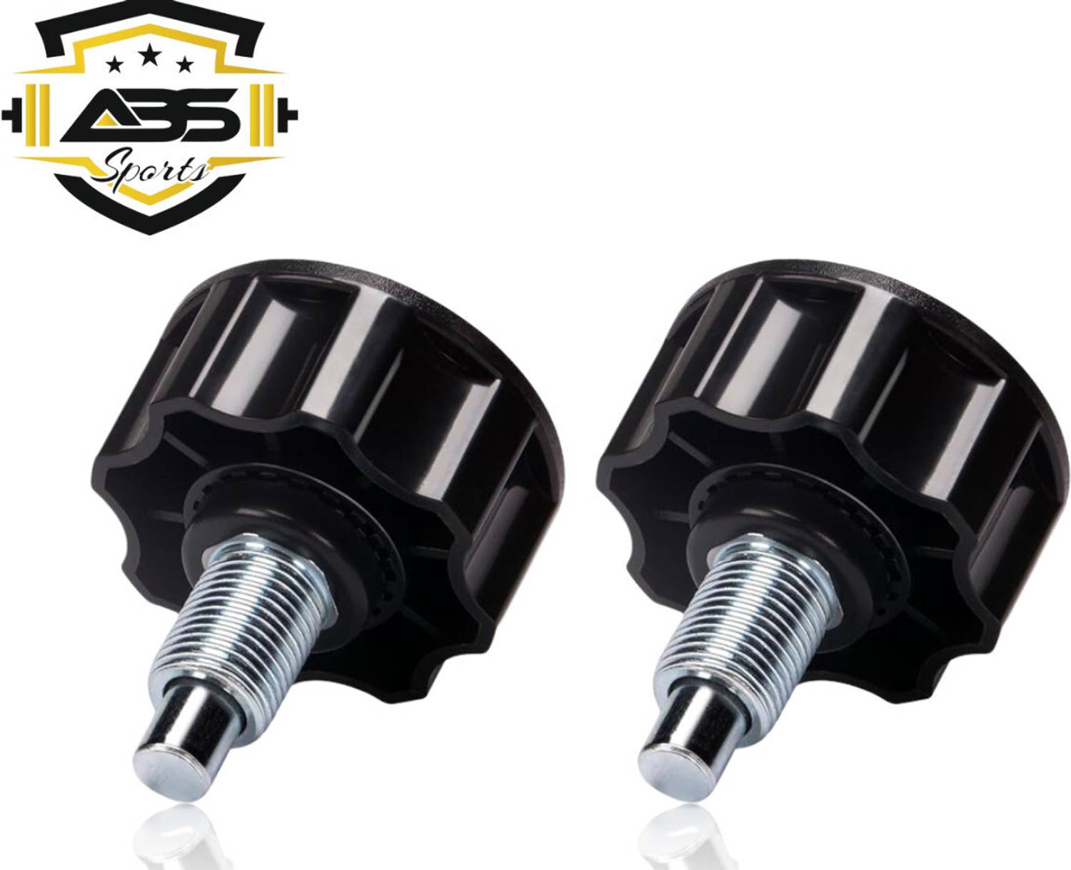 ABSSports 2 Pcs Universal Pop Pin Knob Screw Replacement Parts for Gym Machines. Weight Lifting Bar
