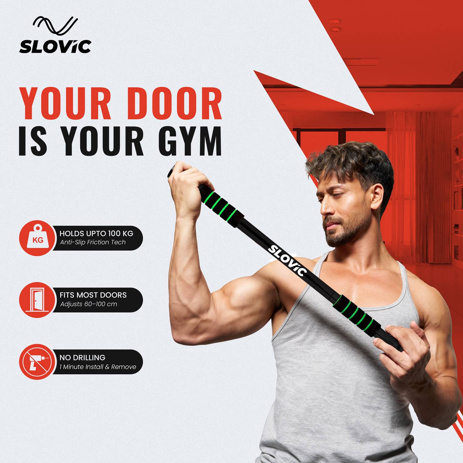 SLOVIC Pull-Up Bar for Home Workout - Image 3
