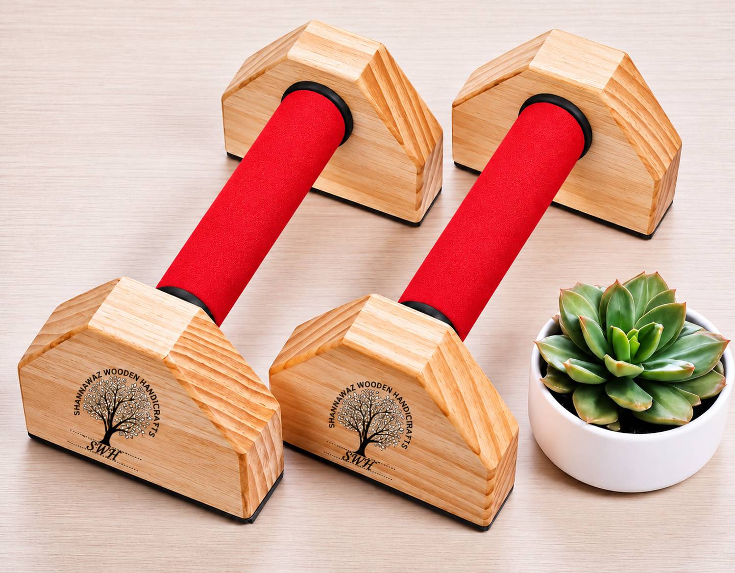WOODENOLOGY Blue Push-up Stand - Image 2