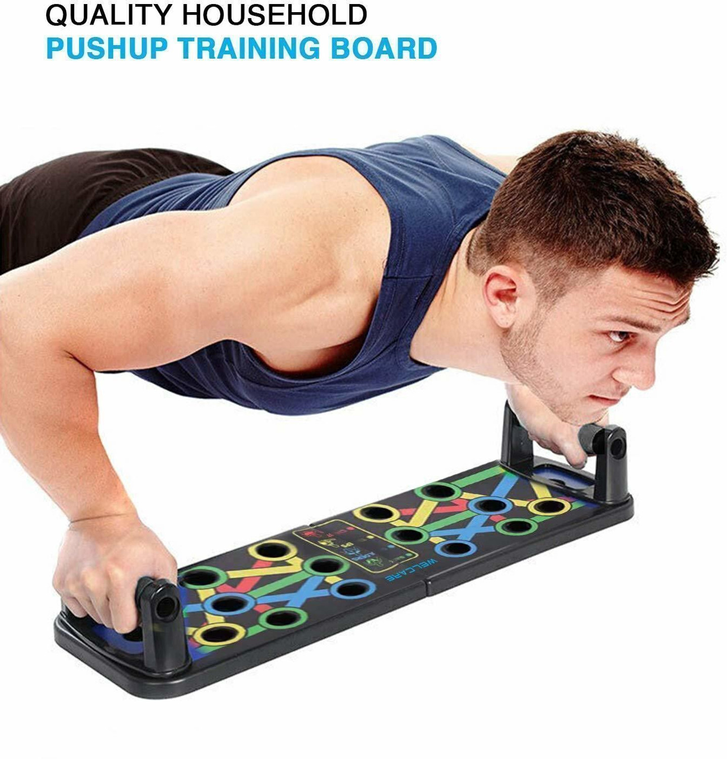 Image of rk son Portable Push Up Board System, 14-in-1 Body Building Exercise Tools Workout Push-up Bar