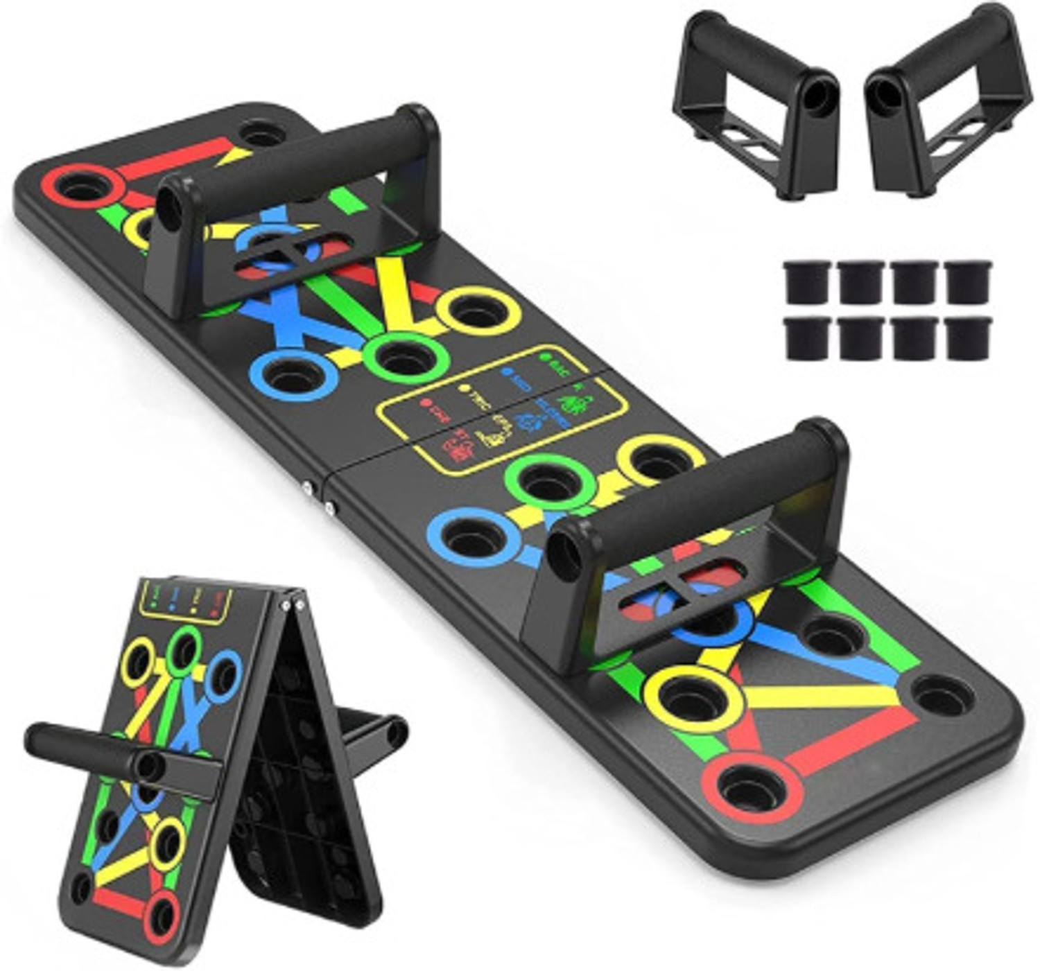 Image of BH BODYHOLIC Portable Board with Strong GripHandle for ChestPress Home&Gym Exercise Push-up Bar