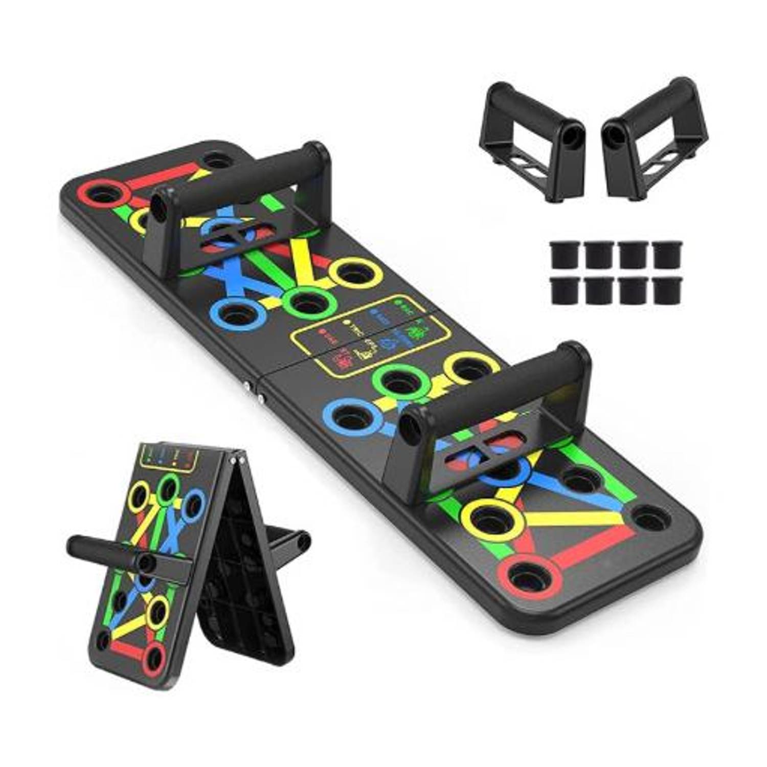BH BODYHOLIC Portable Board with Strong GripHandle for ChestPress Home&Gym Exercise Push-up Bar