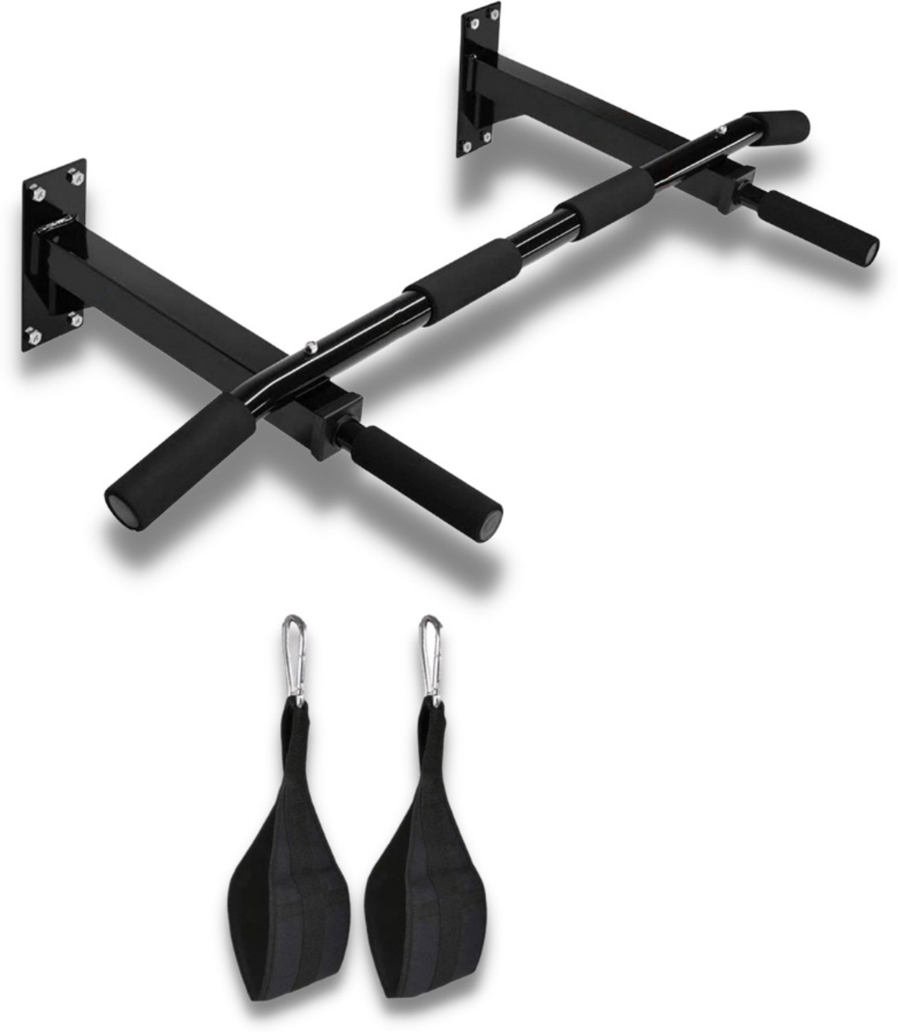 Image of FIRE FITNESS Chin Up Bar home gym Wall Mounting pull up staion with ab strap Pull-up Bar