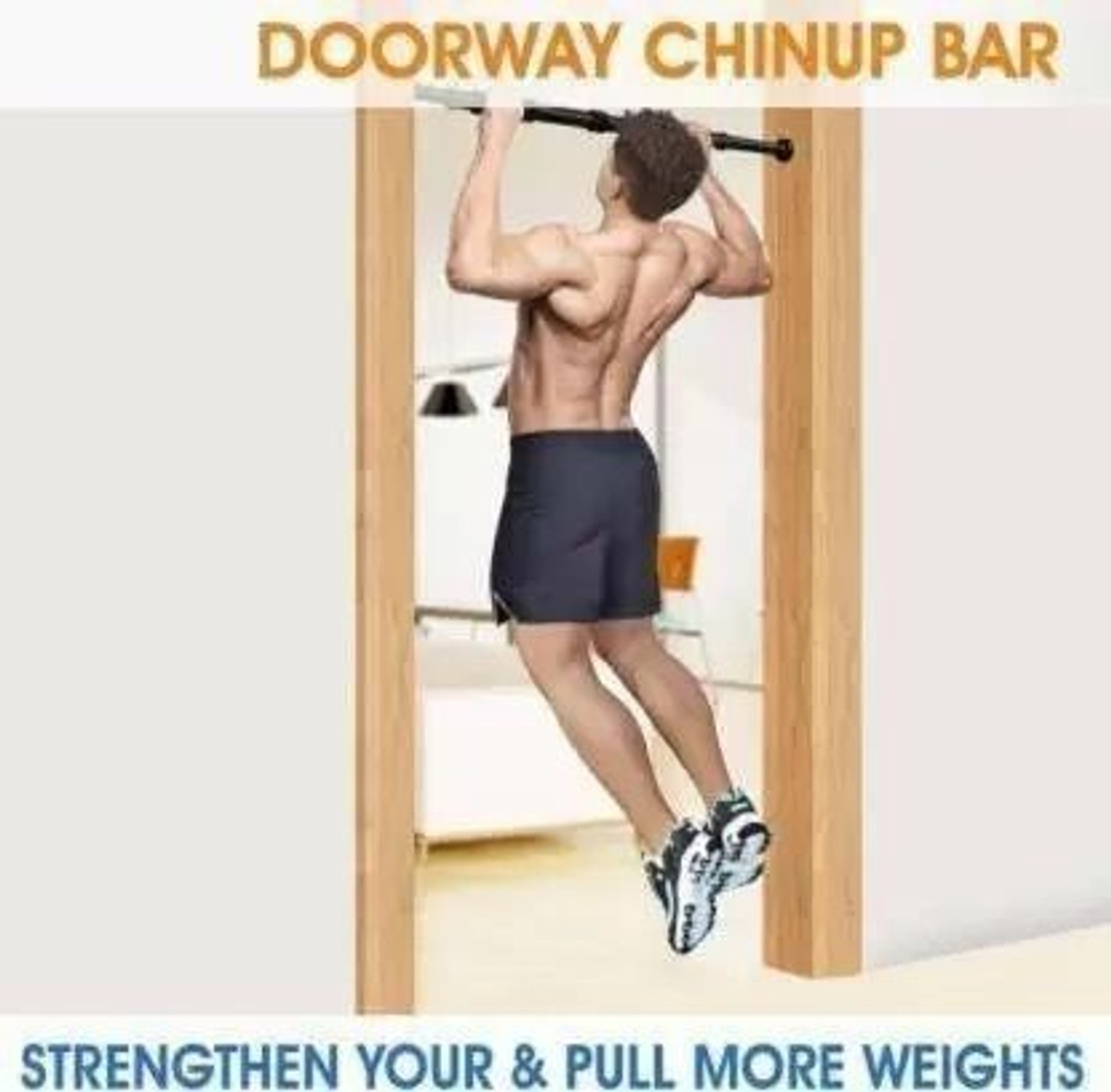 Image of HHS SPORTS Height increase Adjustable Steel Door Bar Rod Multipurpose Hanging Pull-up Bar A Multi-training Bar