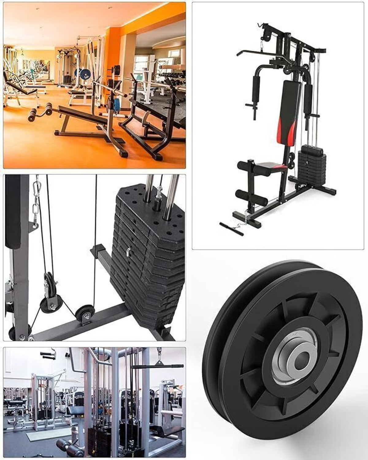 Image of ABSSports Nylon Fitness Exercise Machine Attachments Gym Pulley Multi-training Bar