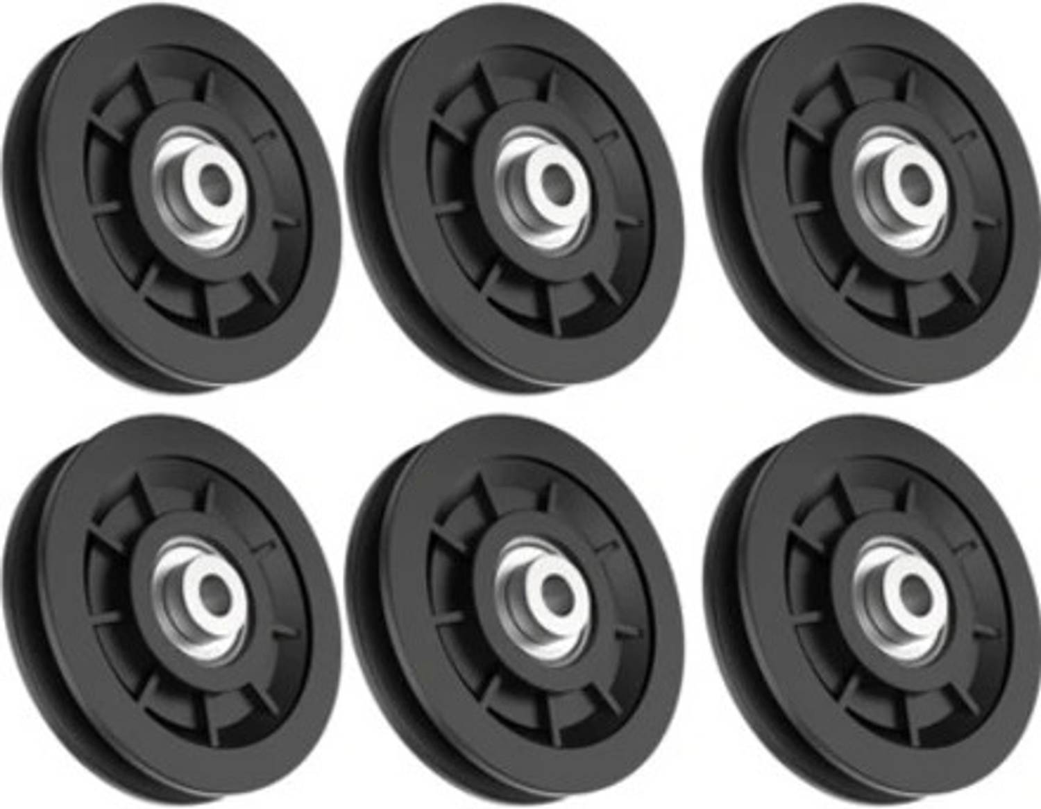 ABSSports 6 pcs Bearing Pulley Wheel Replace For Gym Equipment Part. Weight Lifting Bar