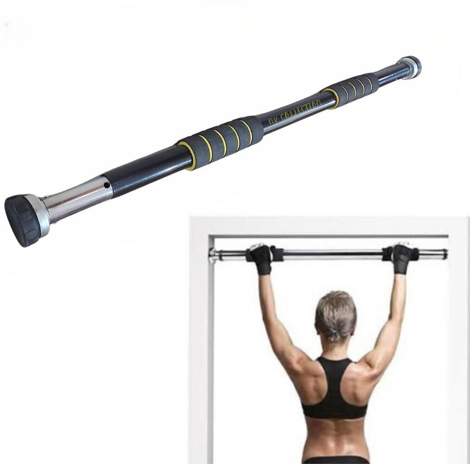 Image of HHS SPORTS Height increase Adjustable Steel Door Bar Rod Multipurpose Hanging Pull-up Bar A Multi-training Bar