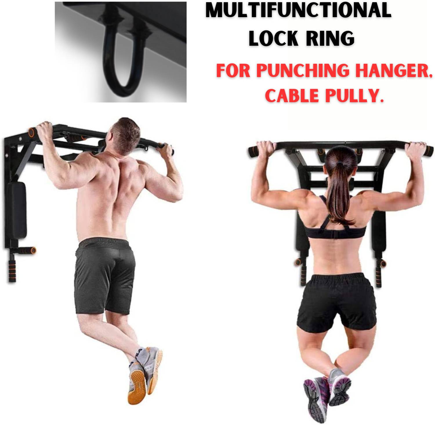 FIRE FITNESS 3in1 Wall Mount Pull Up Bar - Image 4