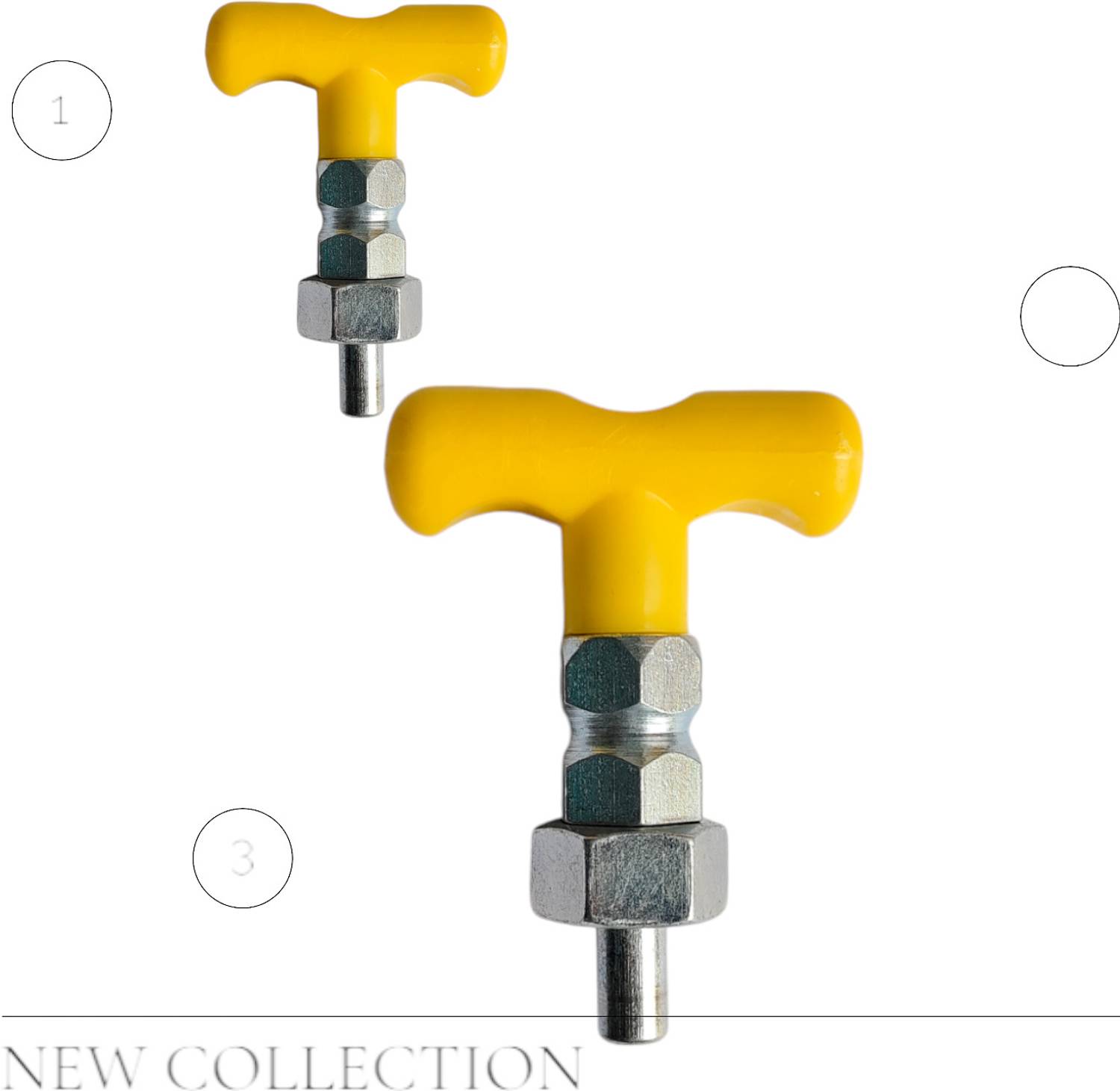 Aviva Sports Gym Machine 2 pc T-Catcher Pin Plunger Nob 10mm Weight Lock Pull Knob Multi-training Bar