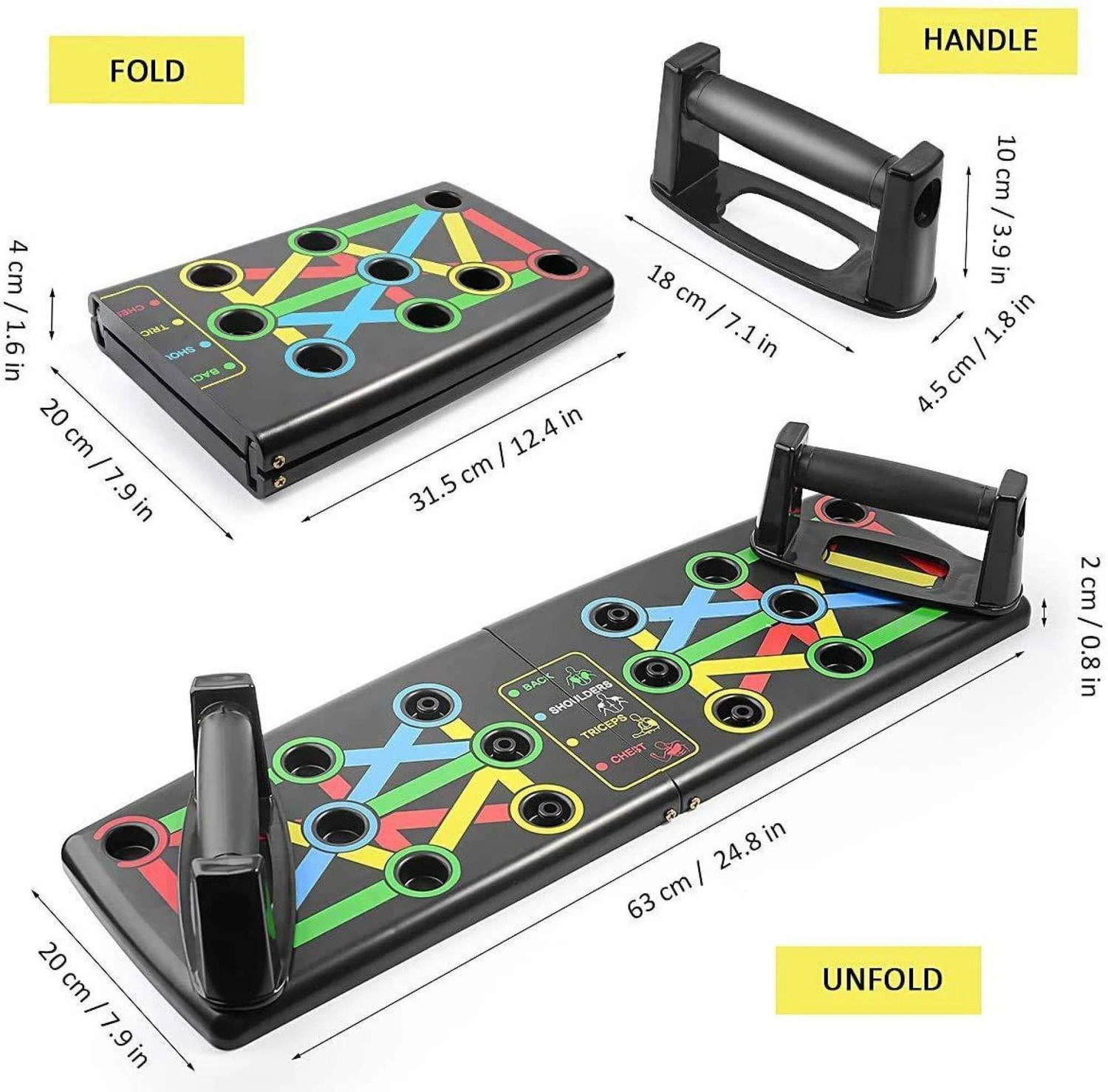 Image of SHAGGY Push Up Board for Men Women Body Building Fitness Training Gym Workout Exercise Push-up Bar