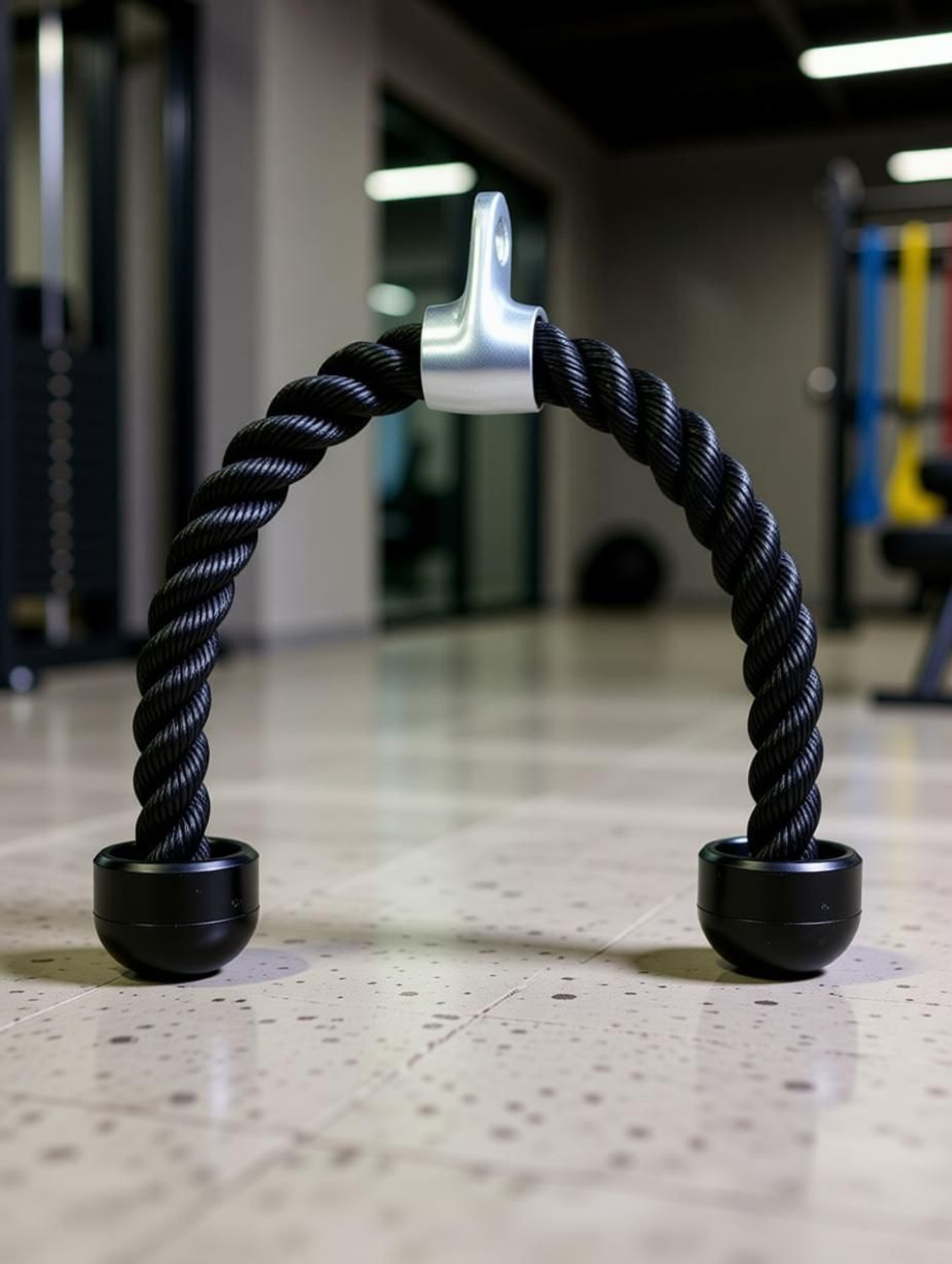 Image of YUKI Black Color Bisecps, Triceps Rope Triceps Bar