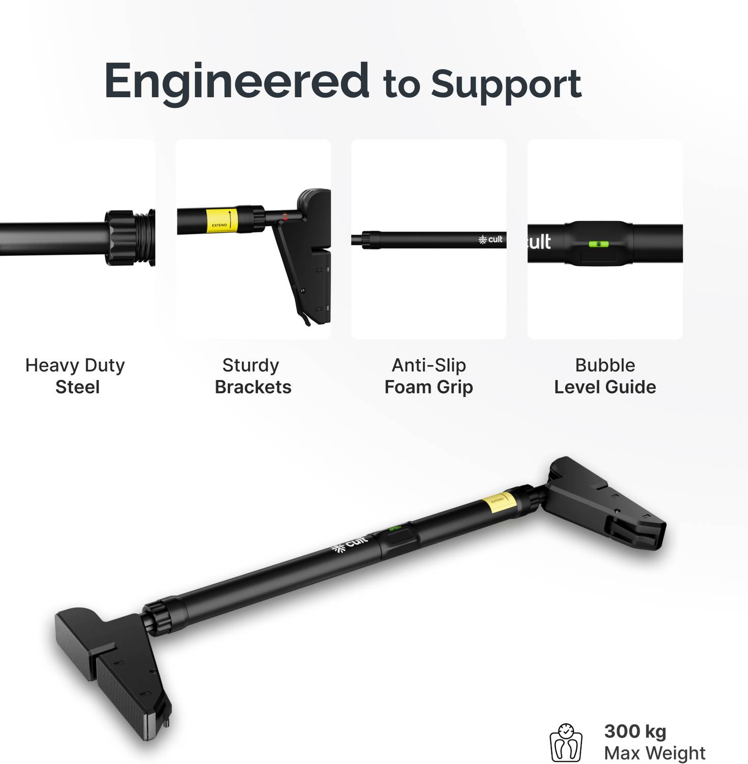 Cult Adjustable Pull Up Bar 76-110cm - Image 2