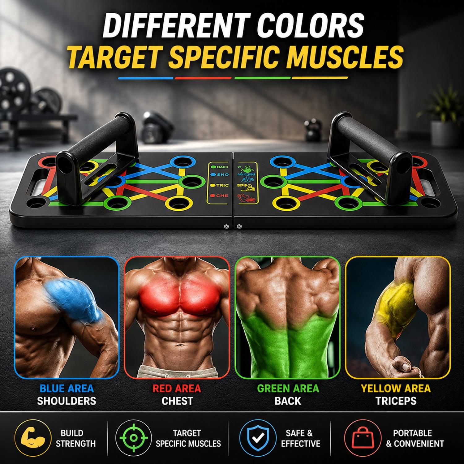 Quickfit 10 in 1 Portable Chest Press Board - Image 2