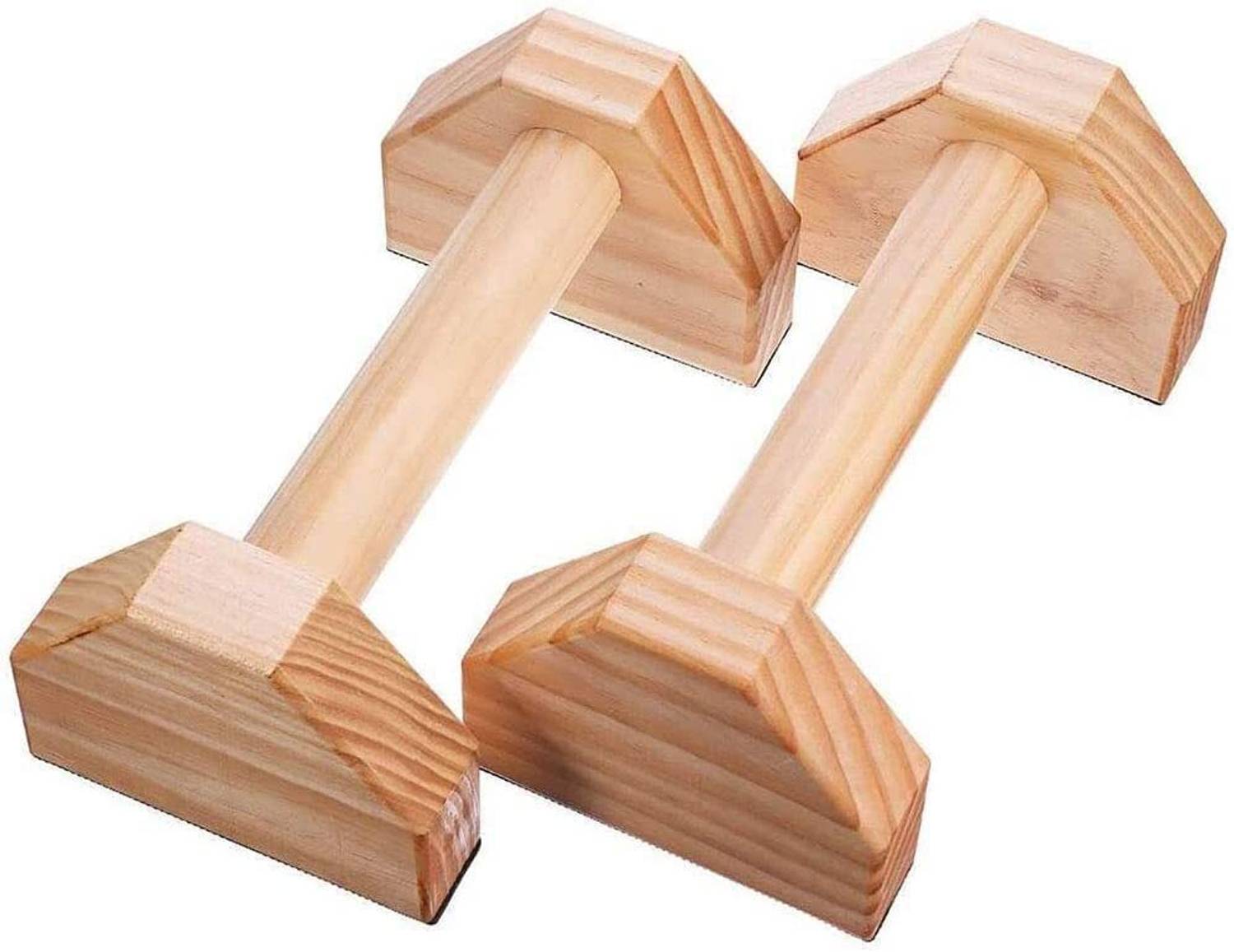 BHGNVOSH Push-up Stand, 2 PCS Wood Pushup Bars