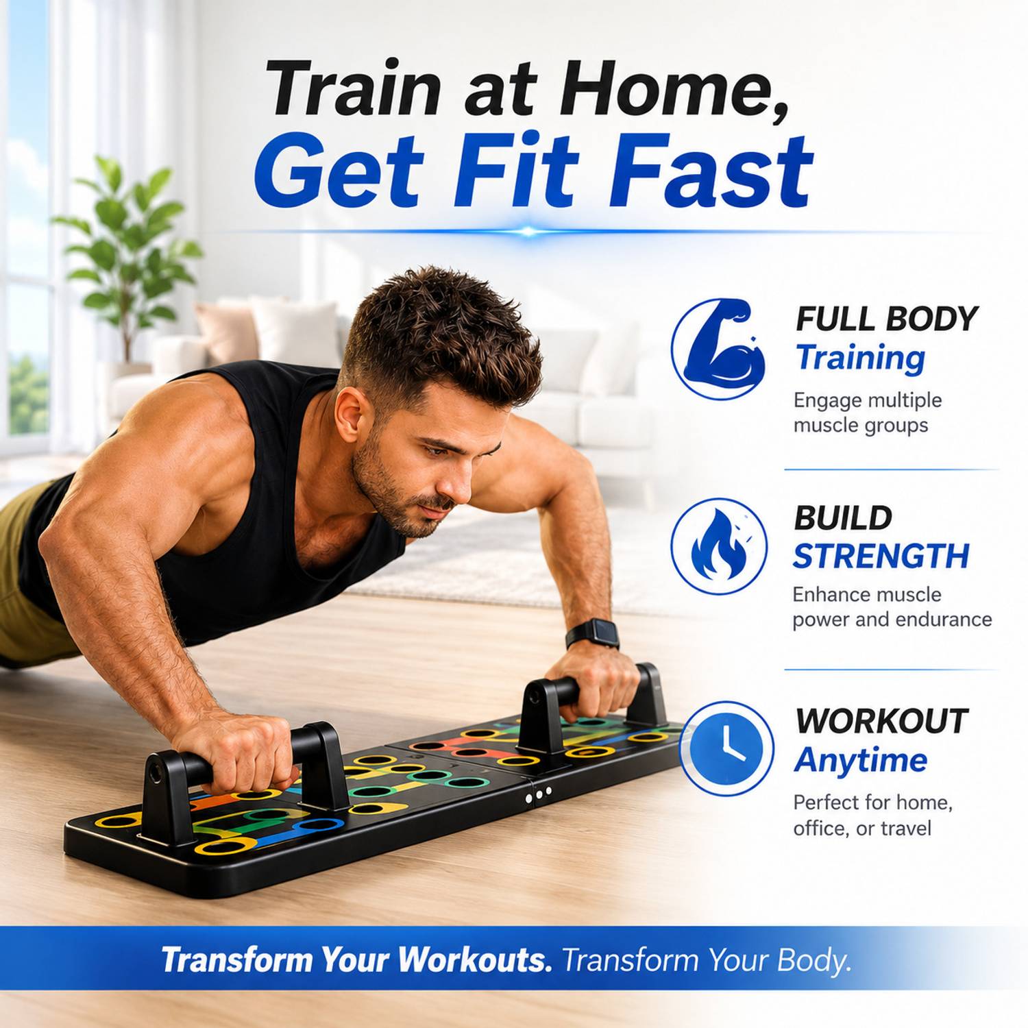 Quickfit 10 in 1 Portable Chest Press Board - Image 4