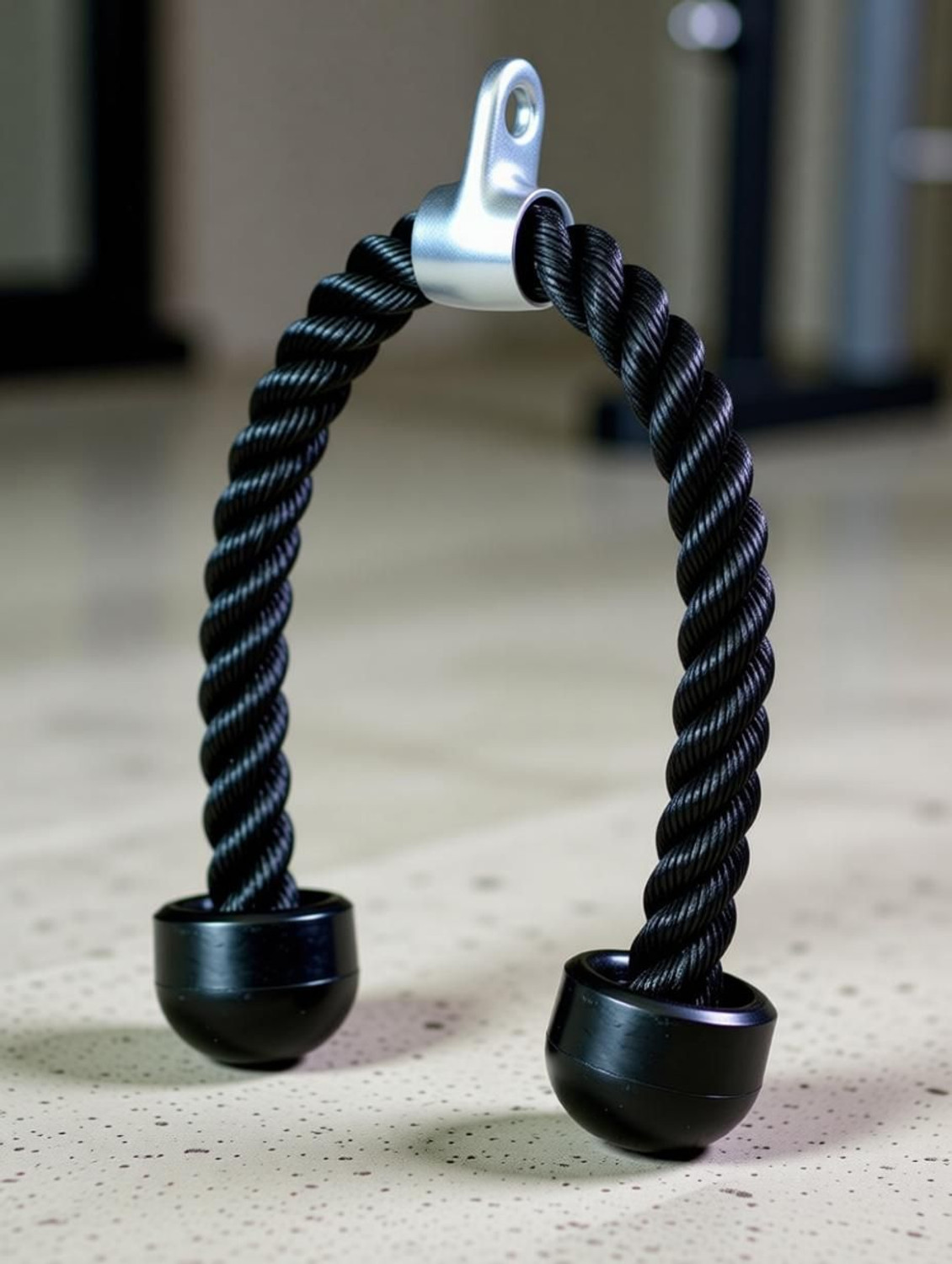 Image of YUKI Black Color Bisecps, Triceps Rope Triceps Bar