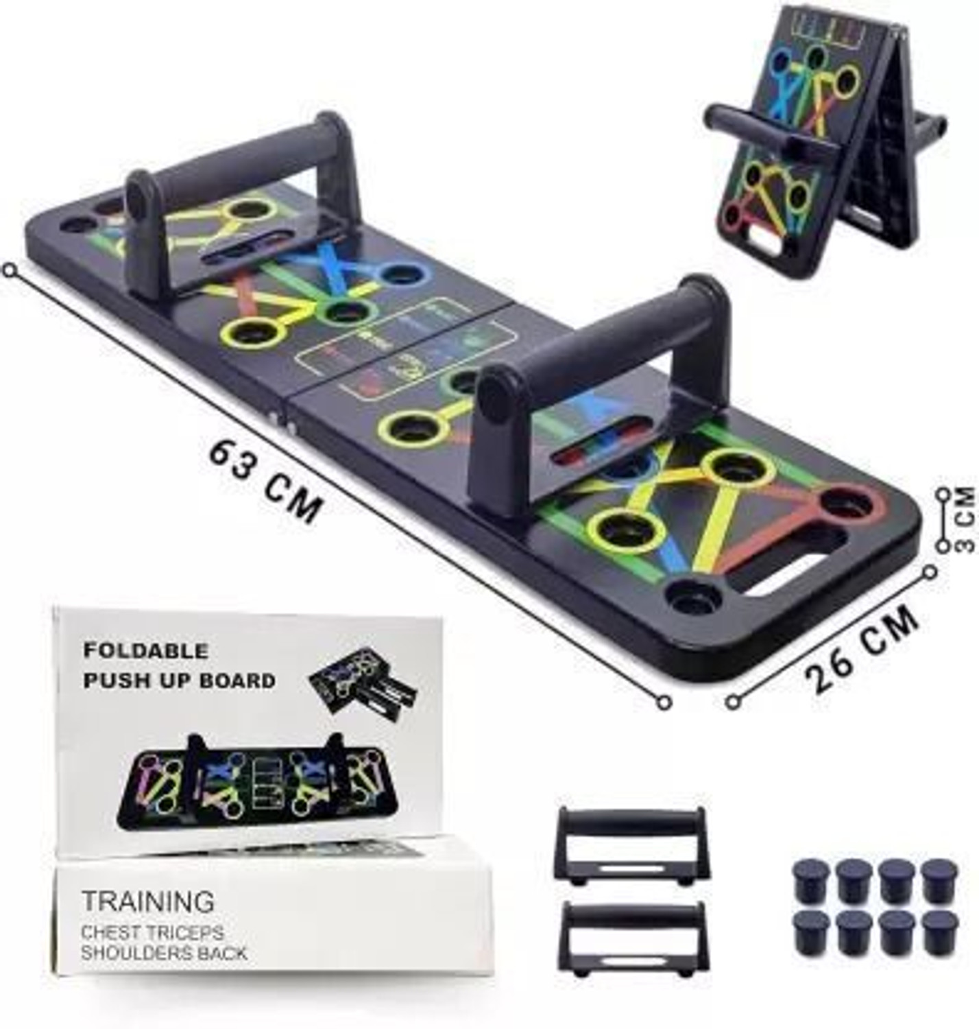 Image of FloatFit Push Up Board System, 15 in 1 Body Building Exercise Push-up Bar