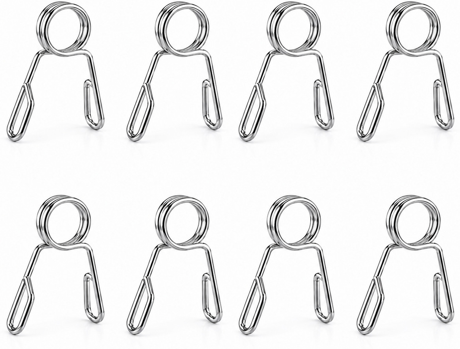 Image of Kiraro 50MM Olympic Spring Lock Clips for Gym Barbell Rod Pack of 8 Weight Lifting Bar