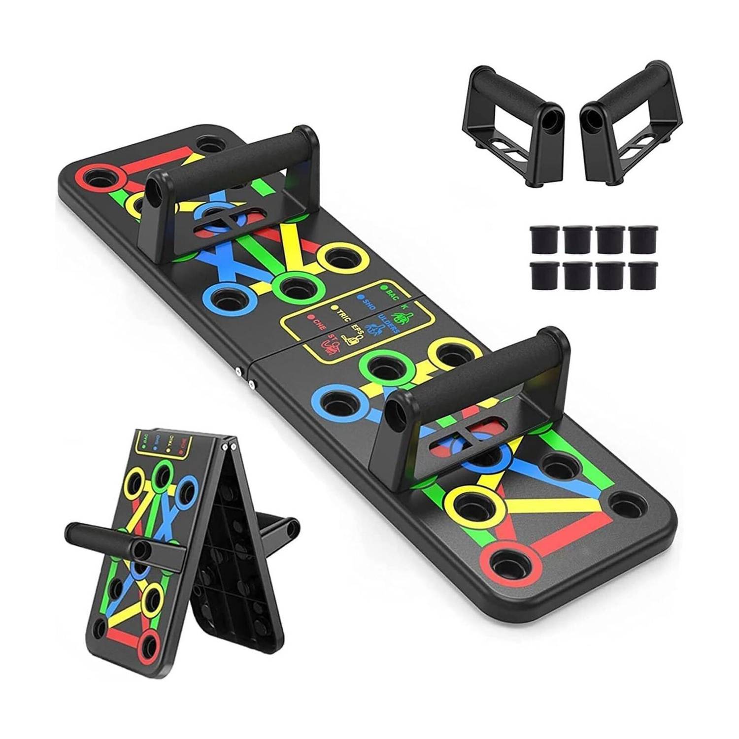Allepy 15-in-1 Push-Up Board with Strong Grip for Chest Body Workout Home Gym Exercise Push-up Bar