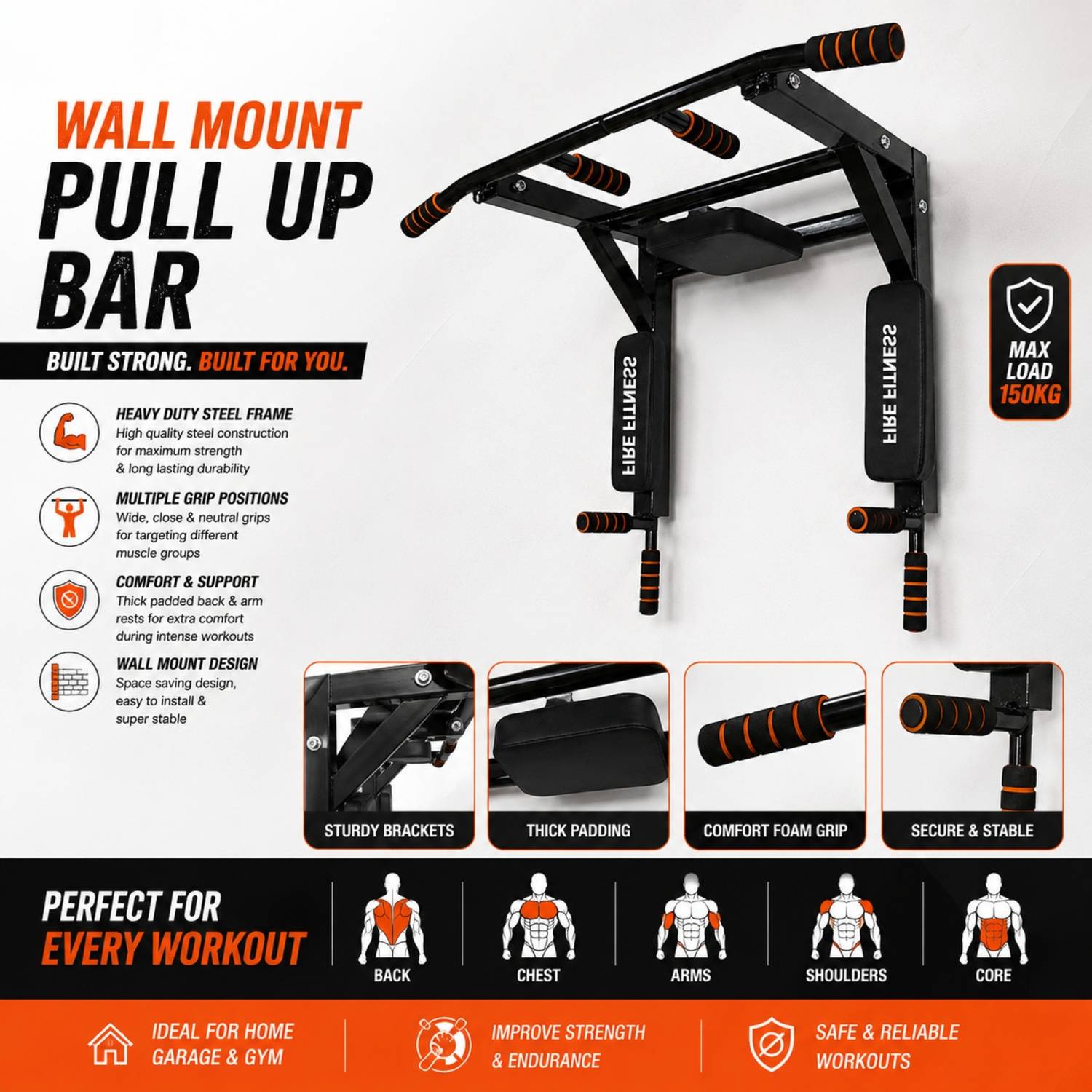 FIRE 7 in 1 Pull Up Bar with Cable Pulley - Image 5