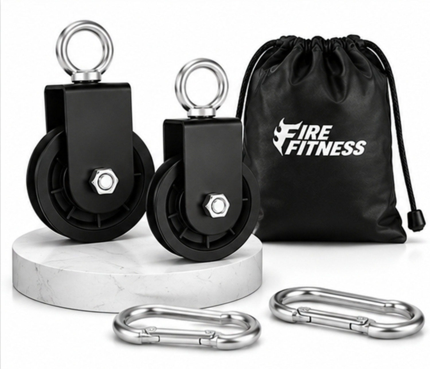 Image of FIRE FITNESS Gym Pulley Wheel Cable Pulley Machine Attachment for Home Gym Accessories Multi-training Bar