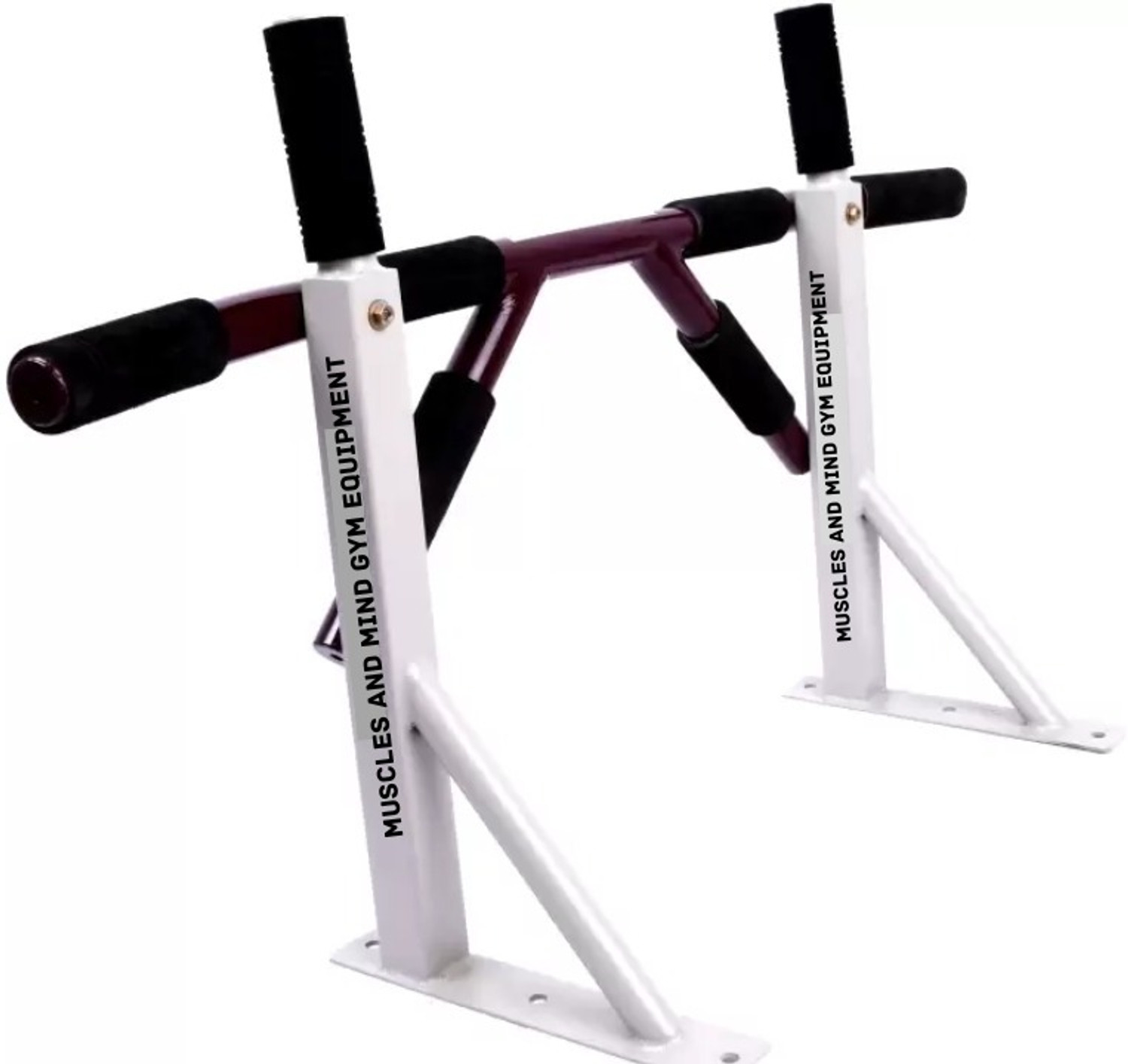 Image of muscles & mind gym equipments Heavy duty wall mounted V shape Chin up bar with 8 Grips Chin-up Bar