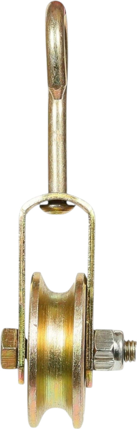 Image of zenithfitness Solid Metal Rolar Pulley with Hook for Lifting Rope, Gym, Pull up Bar, Gold Multi-training Bar