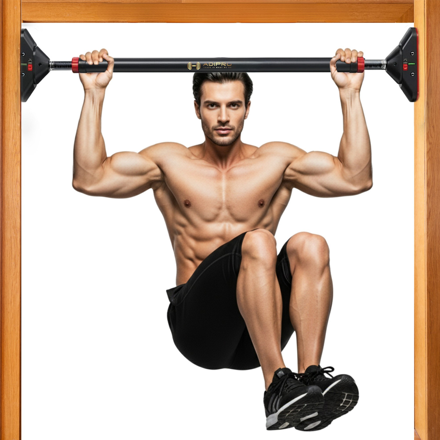 Image of Adipro Adjustable Wall Mounted Hanging Workout Equipment | Home & Gym Pull-up Bar