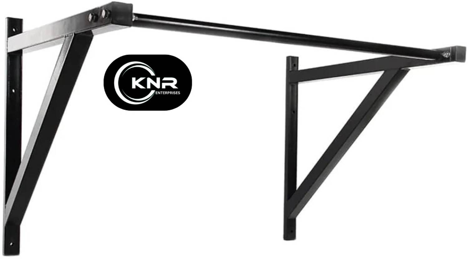 KnR Wall-Mounted Single Bar Pull-up Bar (Black)