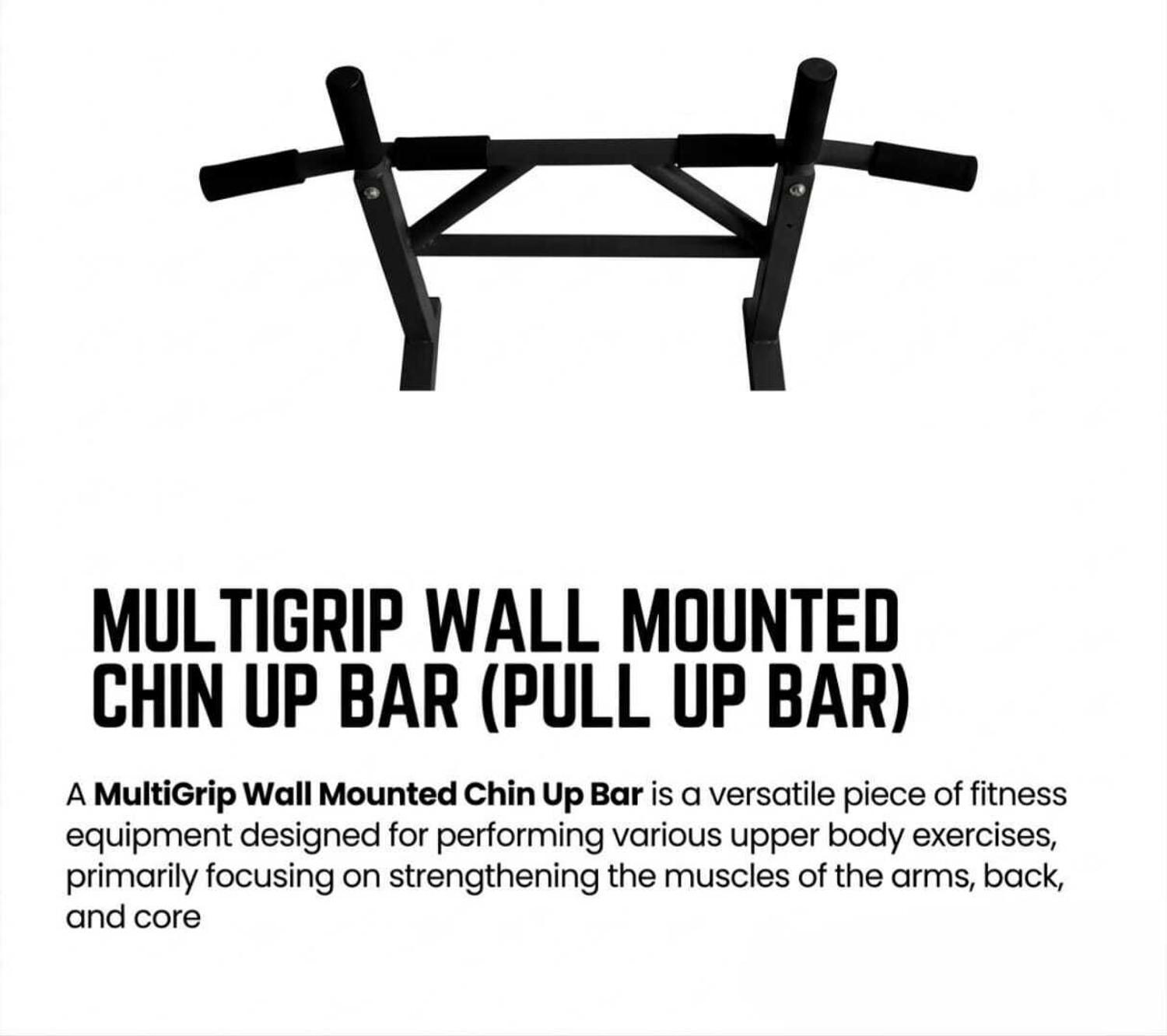 Image of WILORA Heavy Duty Multigrip Wall Mounted Chin up Bar pullup bar Chin-up Bar