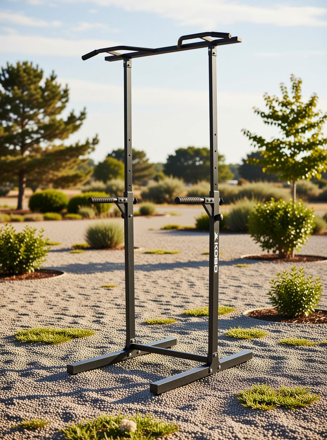 Image of KOBO Multifunctional PT-4 Pull Up Bar Chin Up bar Dip Station for Indoor Power Tower Multi-training Bar