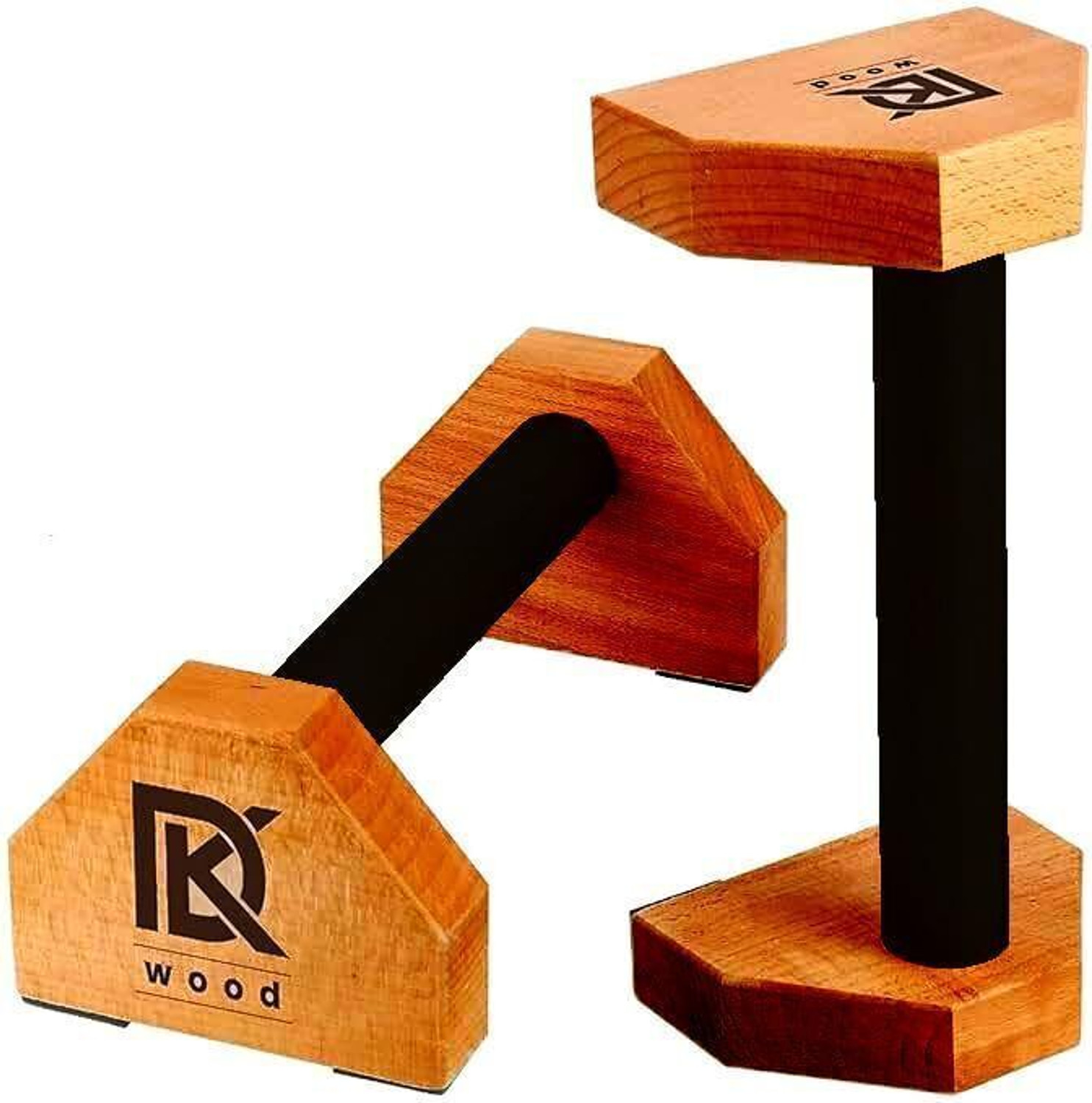 DKWOOD Wood Parallettes Bars, Wood Push Up Bars Calisthenics Equipment for Home Push-up Bar