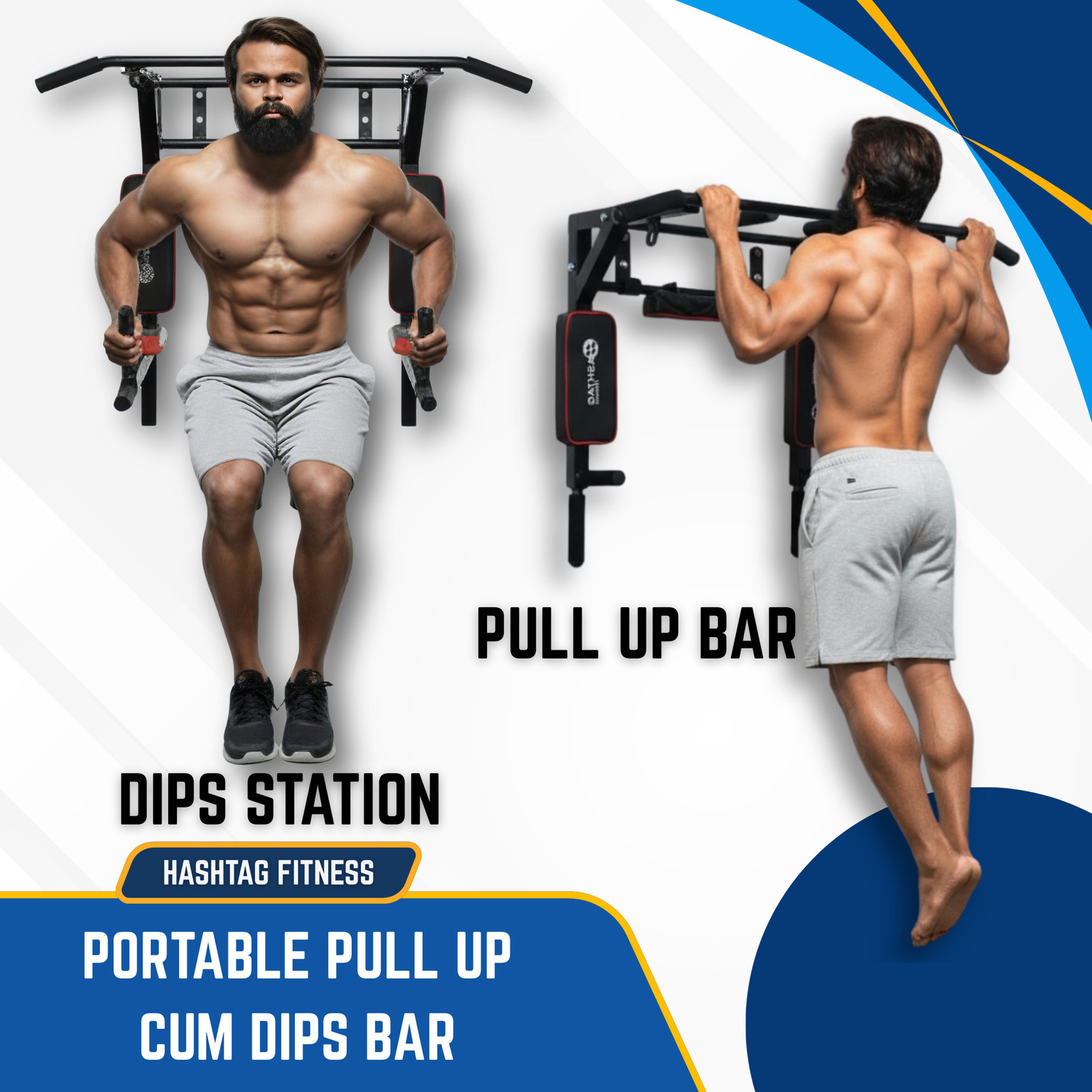 Image of HASHTAG FITNESS home gym equipments, height increasing equipments for men,kids and women Pull-up Bar