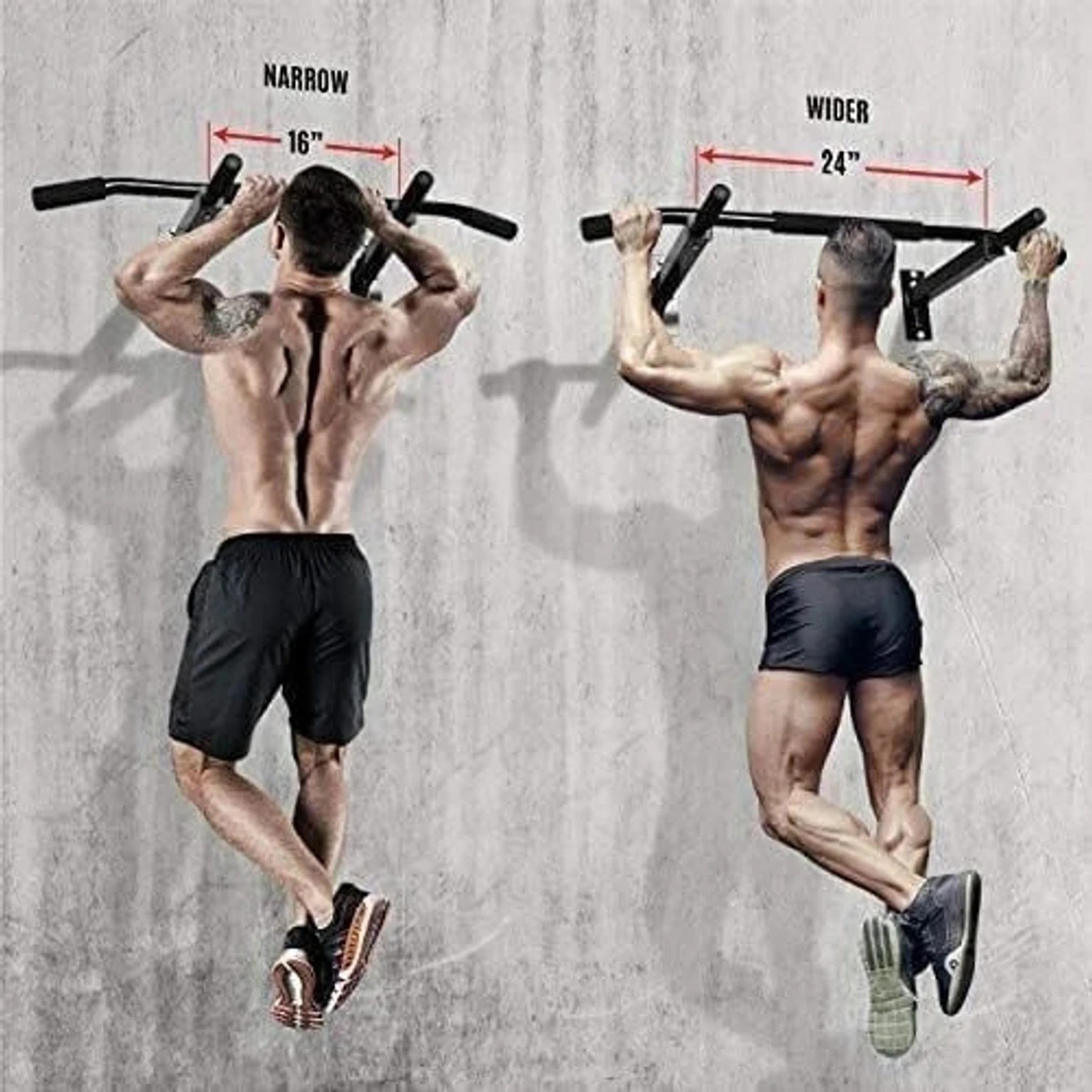 Image of WILORA CHINUP-BAR-SR-ABS Wall Mount Pull-Up Bar and Ab Strap Combo Maximum Load 120 KG Pull-up Bar