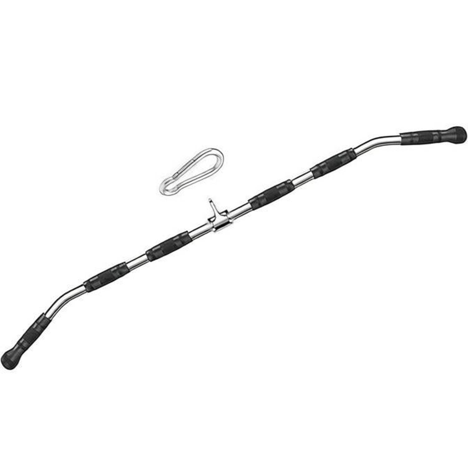 ABSSports LAT PullDown Bar Attachment,Deluxe Revolving Bar Full Rotation and Rubber Handle Multi-training Bar