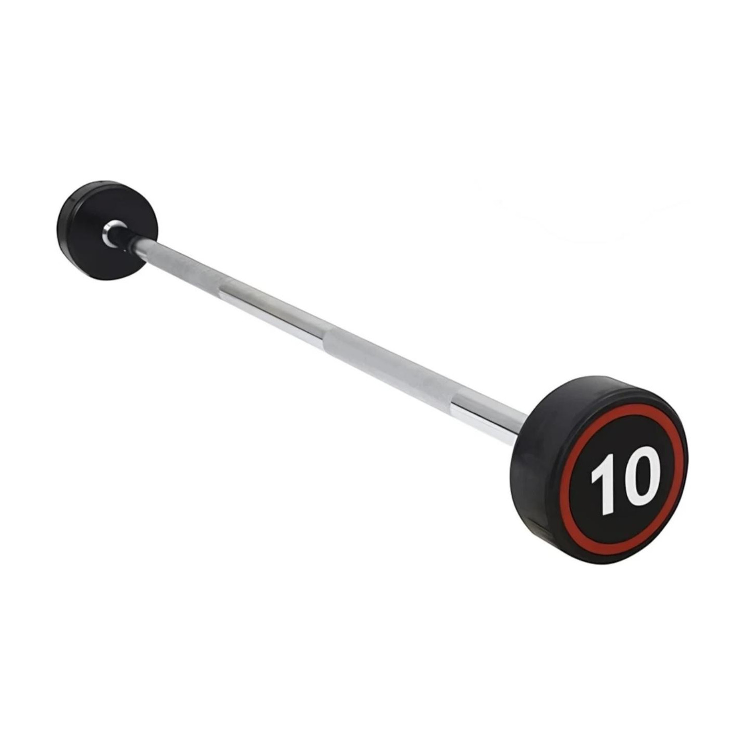 Image of GH SPORTS Sports Fixed Barbell rod 10kg 30mm Dia Rubber Coated Steel Weight Lifting Bar Weight Lifting Bar