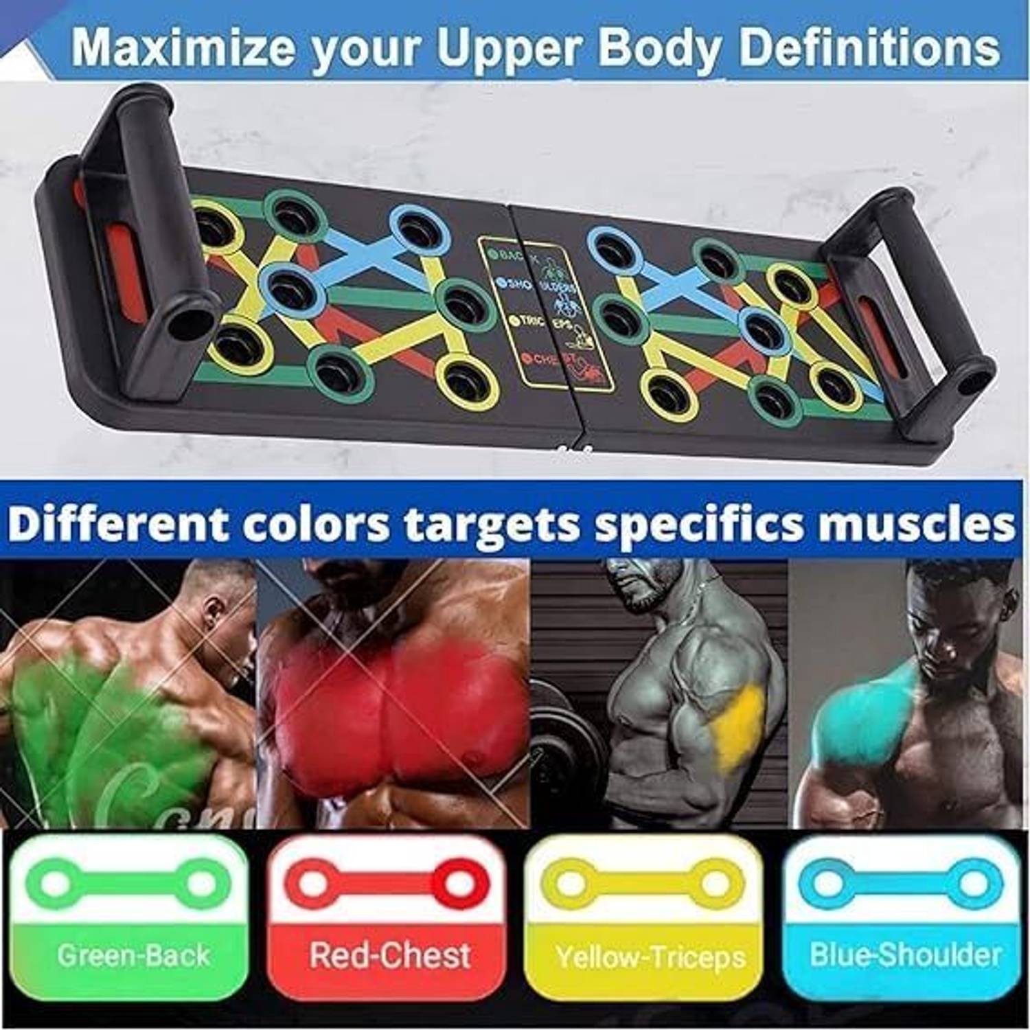 MANROM 15 In 1 Pushup Board with Hand Gripper - Image 5